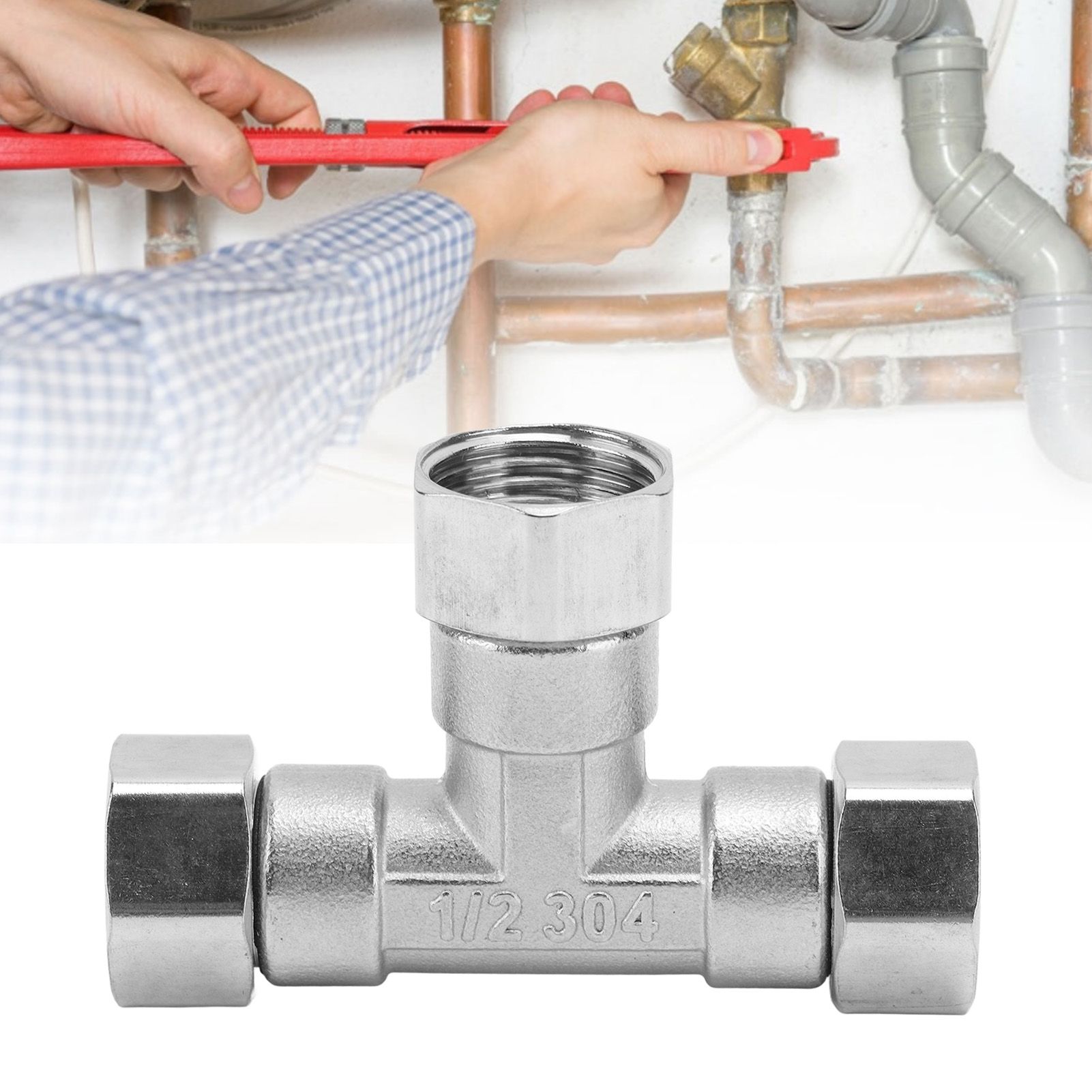 Pipe Fitting 3 Way Tee 304 Stainless Steel Hose Connector Pipeline Adapter view 11