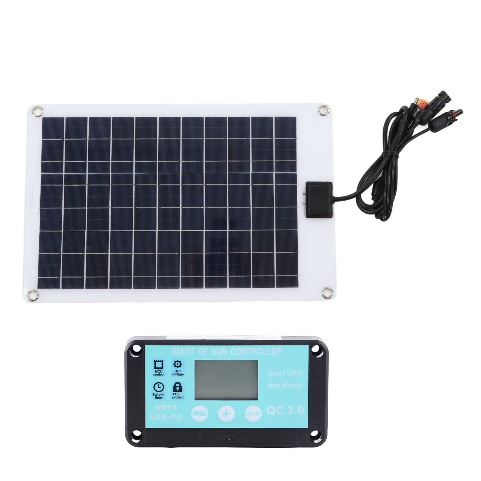 Solar Panels 1 for 5 50W Solar Panel Battery Charger with MPPT 100A Controller view 2