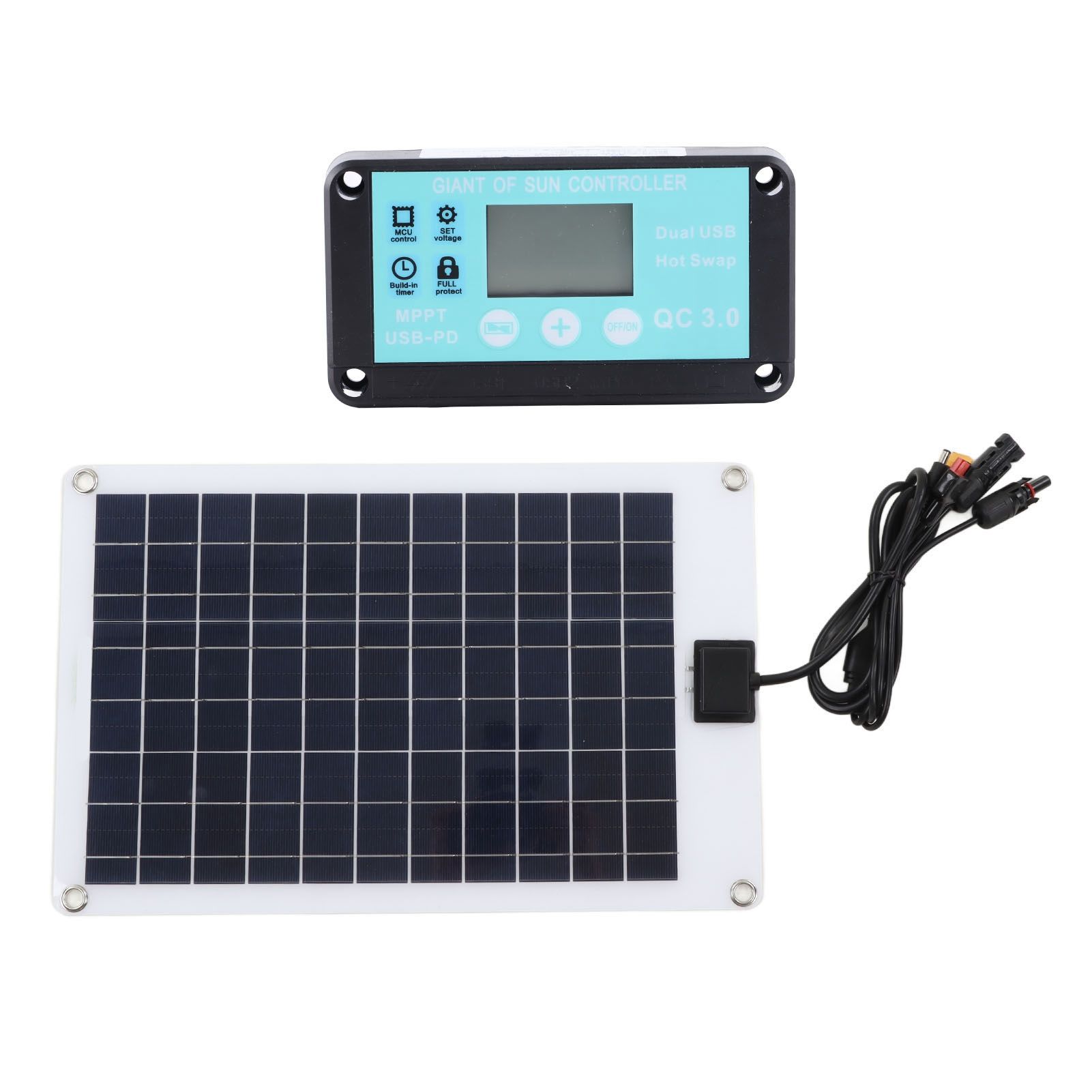 Solar Panels 1 for 5 50W Solar Panel Battery Charger with MPPT 100A Controller view 3