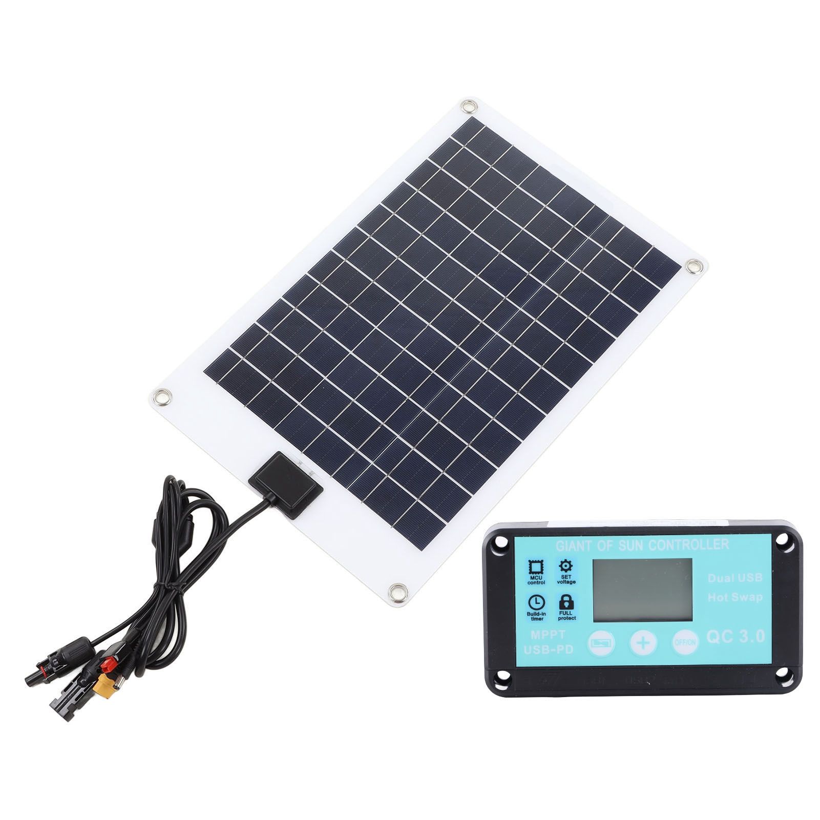 Solar Panels 1 for 5 50W Solar Panel Battery Charger with MPPT 100A Controller view 5