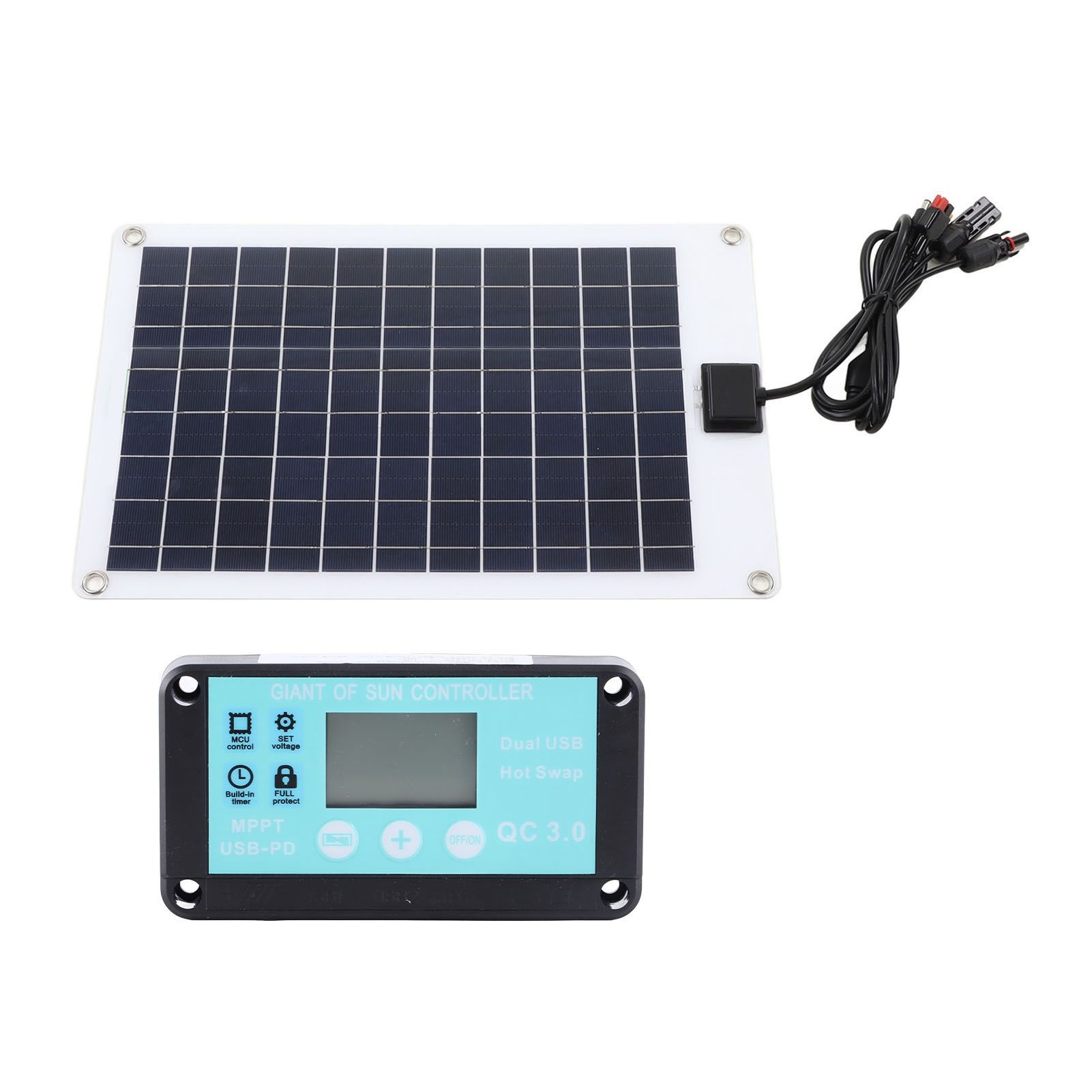 Solar Panels 1 for 5 50W Solar Panel Battery Charger with MPPT 100A Controller view 10