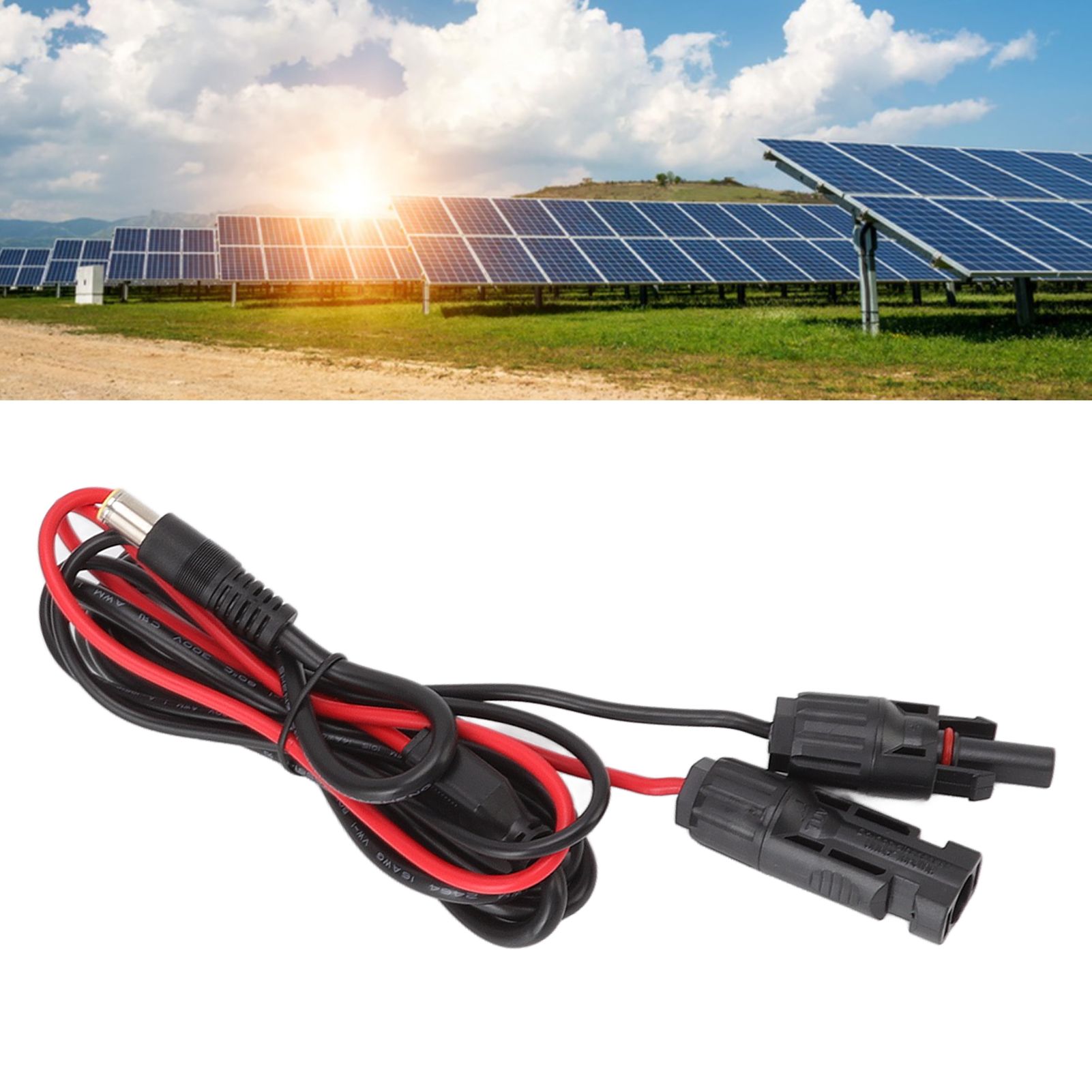 Solar Panel Connector Adapter Female to Male 2 Cores DC7.9mm Copper PVC 16AWG view 11