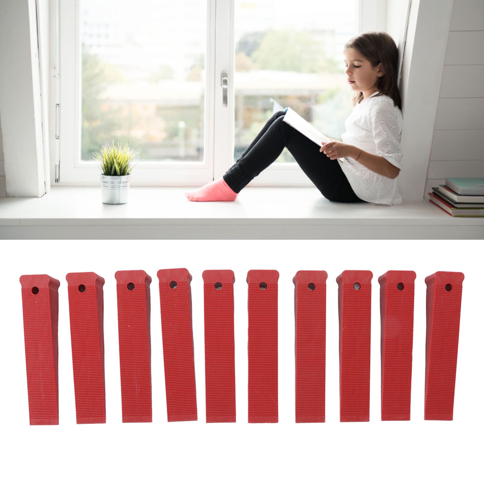 10 Pcs Door Stoppers Lightweight Compact Reusable Leveling Pad Door Window view 11