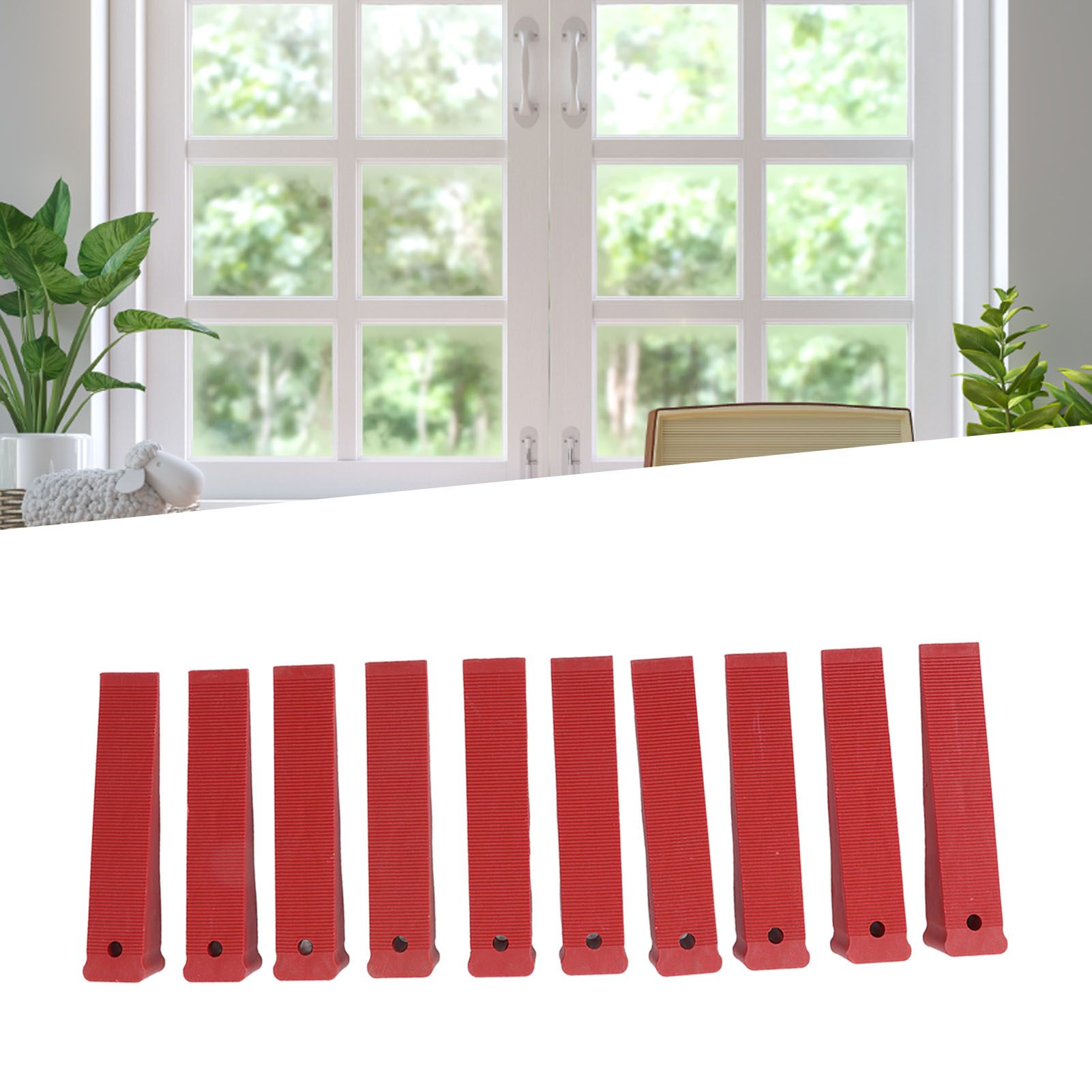 10 Pcs Door Stoppers Lightweight Compact Reusable Leveling Pad Door Window view 12