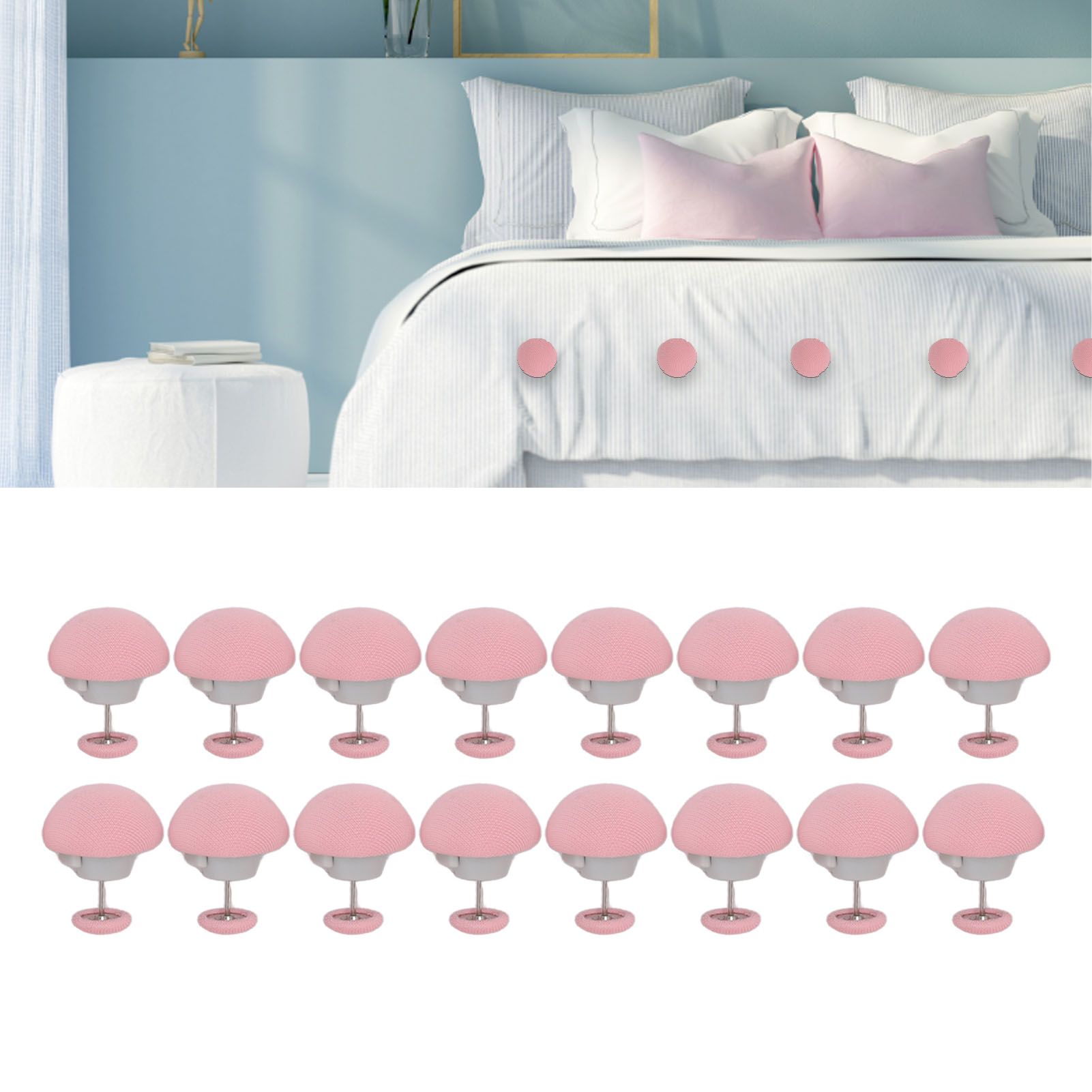 16PCS Bed Duvet Sheet Fixing Clip Mushroom Shaped Cloth Needle Plastic Quilt view 12