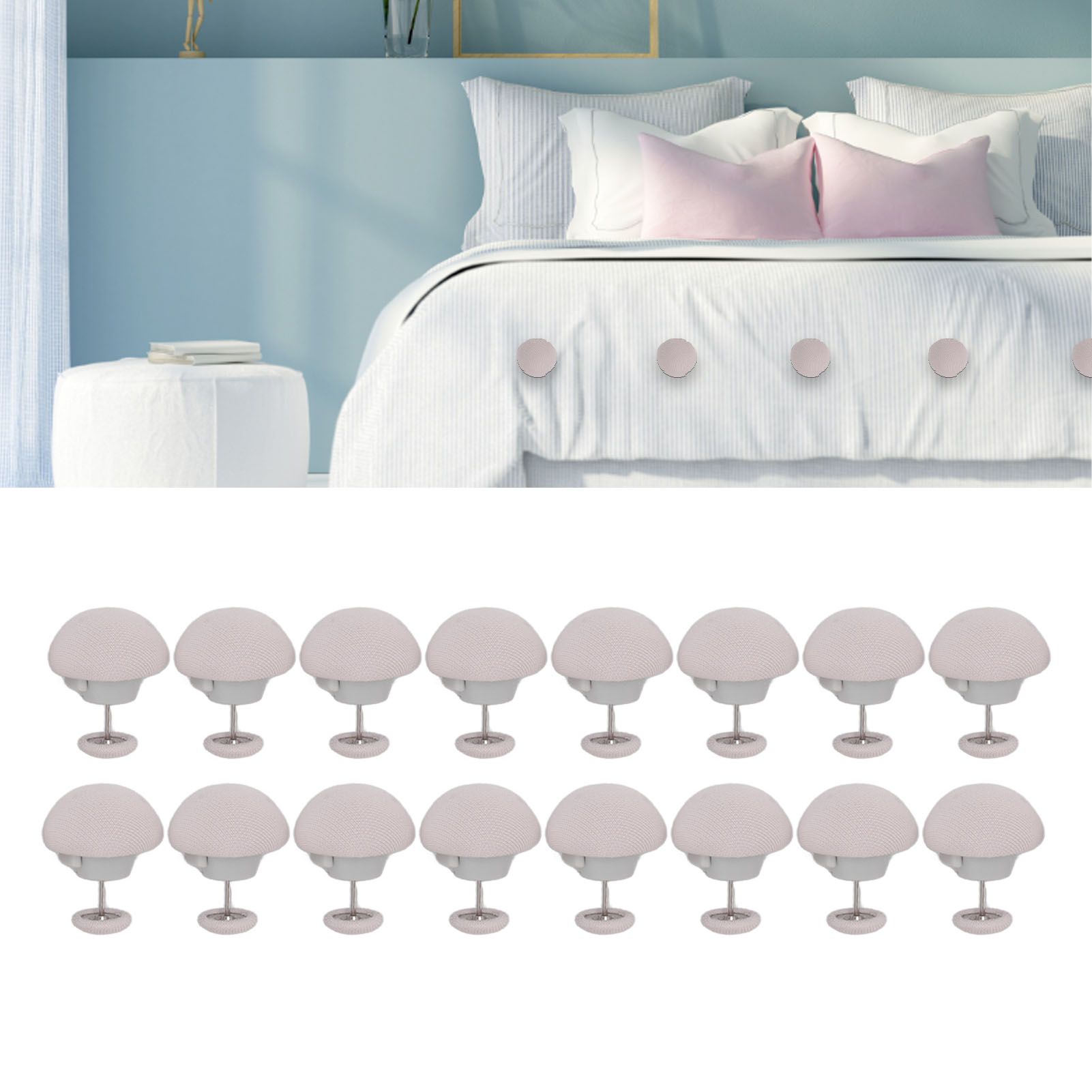 16PCS Bed Duvet Sheet Fixing Clip Mushroom Shaped Cloth Needle Plastic Quilt view 11