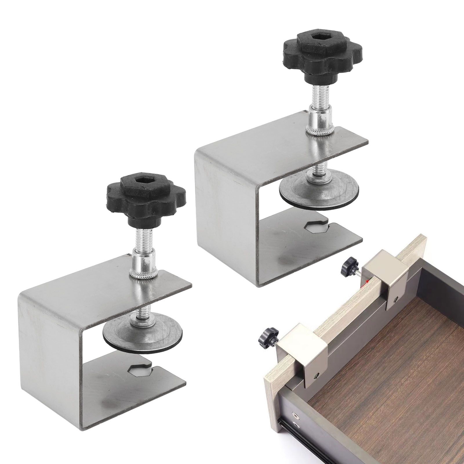 2pcs Drawer Front Installation Fixing Clamp Professional Easy Adjustment view 11