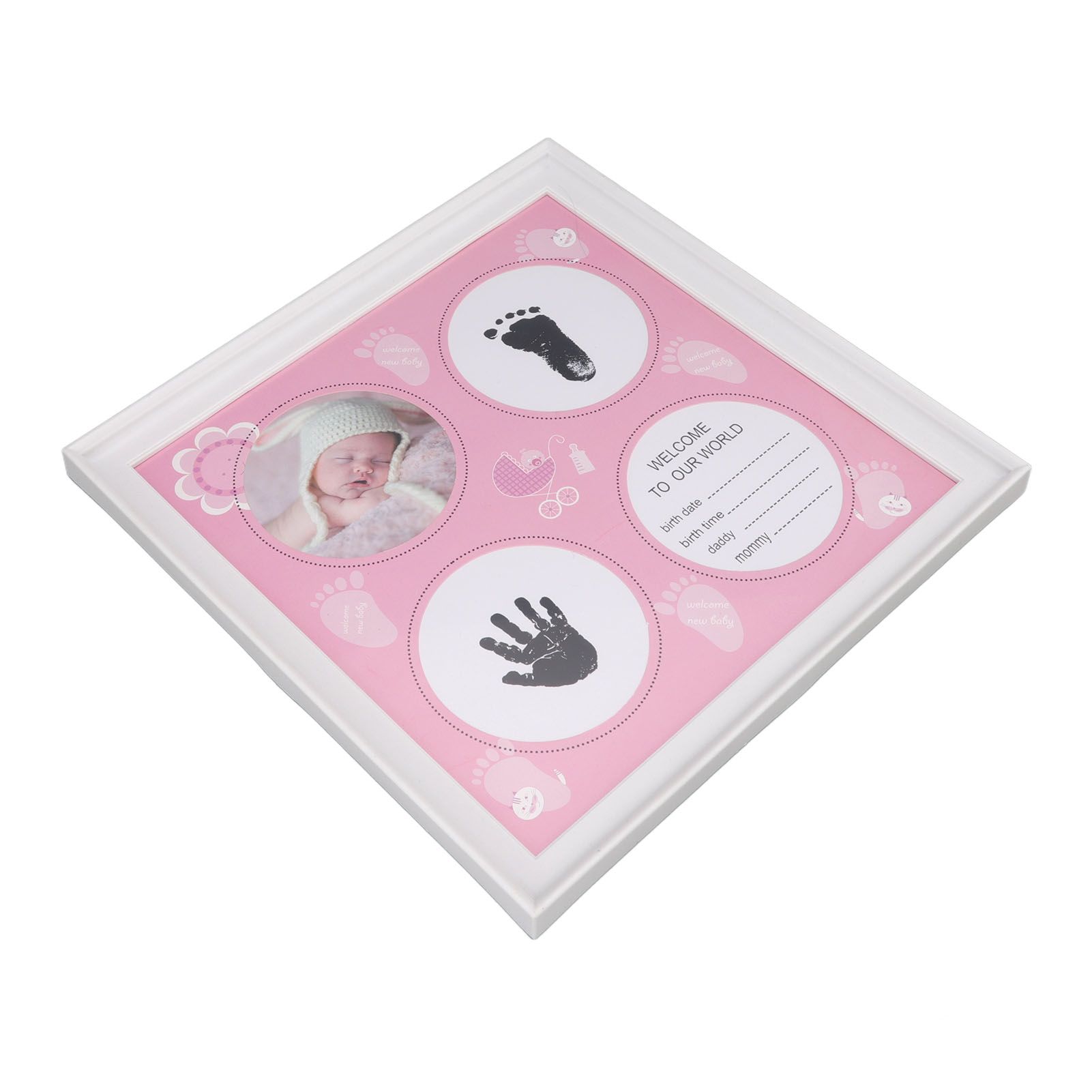Baby Handprint Footprint Kit for Newborn Boys Girls Wear Resistant Plastic view 2
