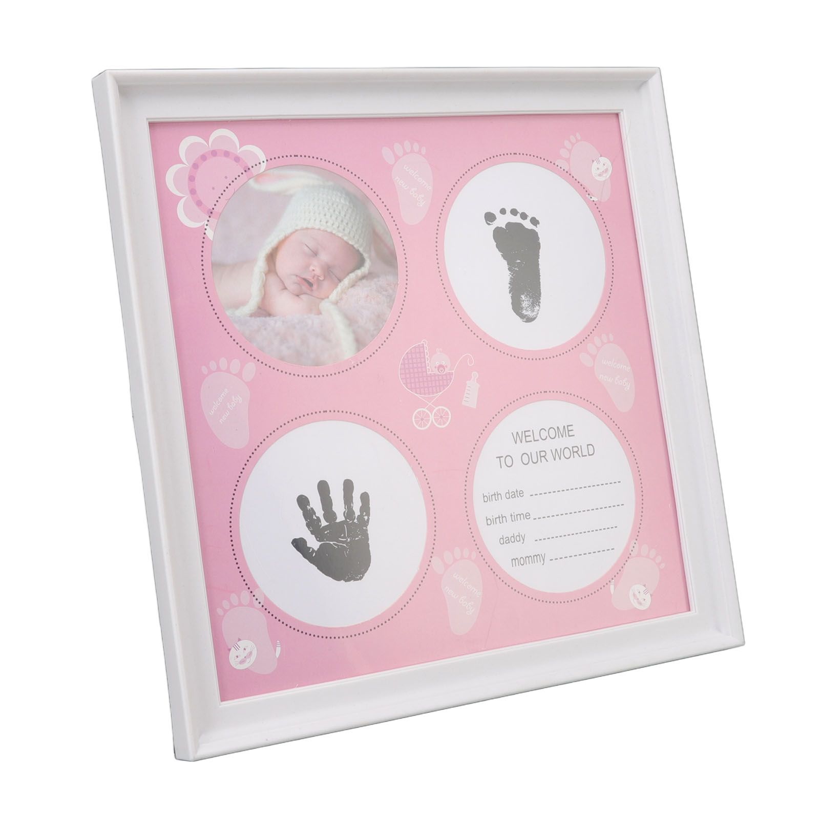 Baby Handprint Footprint Kit for Newborn Boys Girls Wear Resistant Plastic view 4