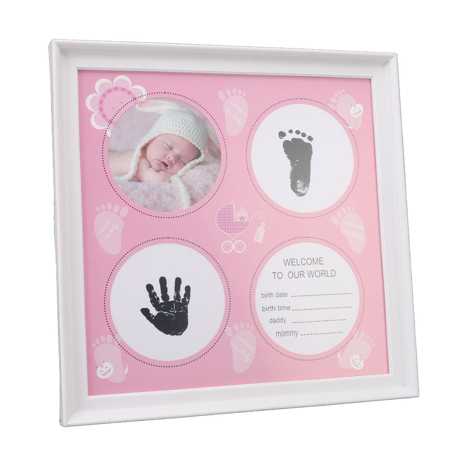 Baby Handprint Footprint Kit for Newborn Boys Girls Wear Resistant Plastic view 5