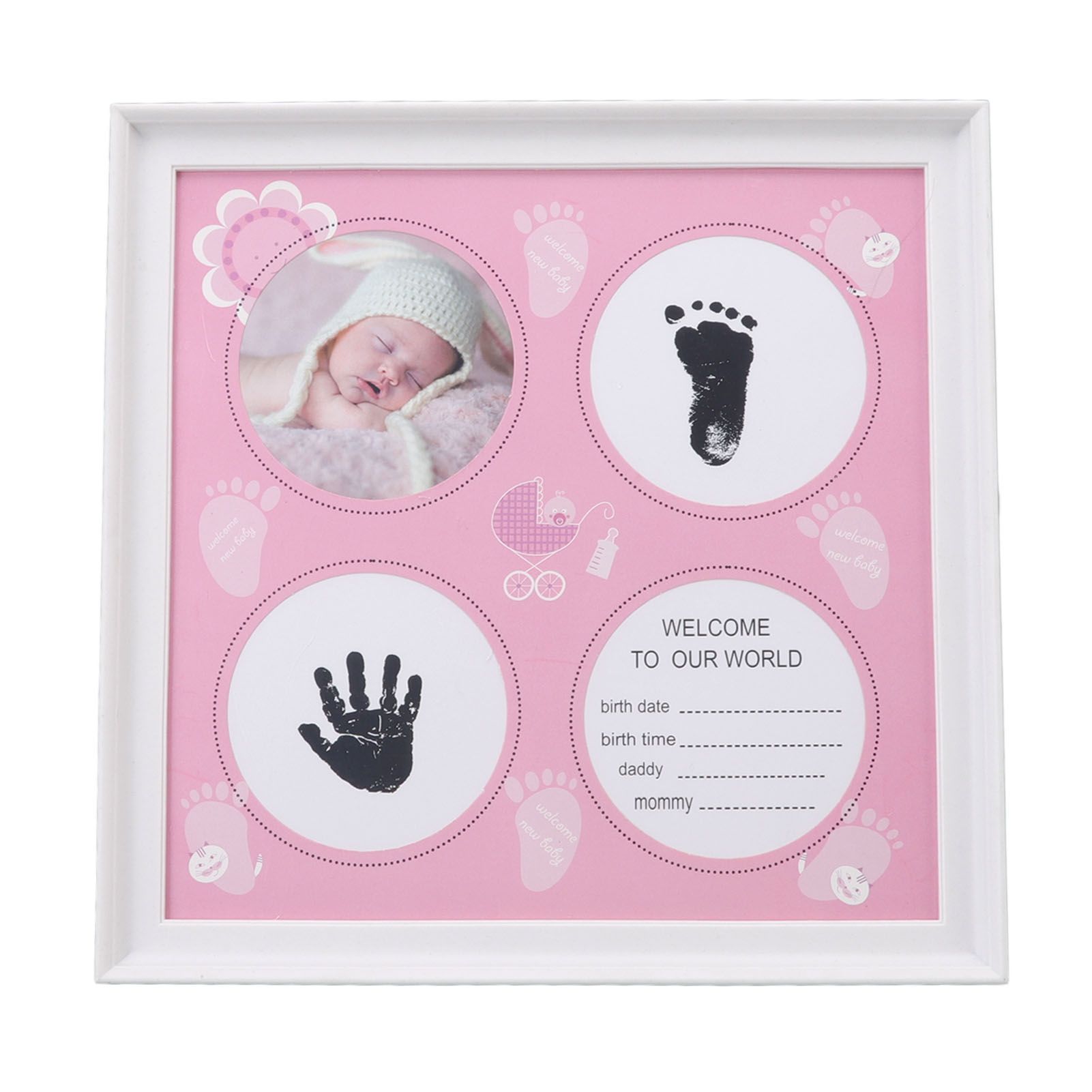 Baby Handprint Footprint Kit for Newborn Boys Girls Wear Resistant Plastic view 8