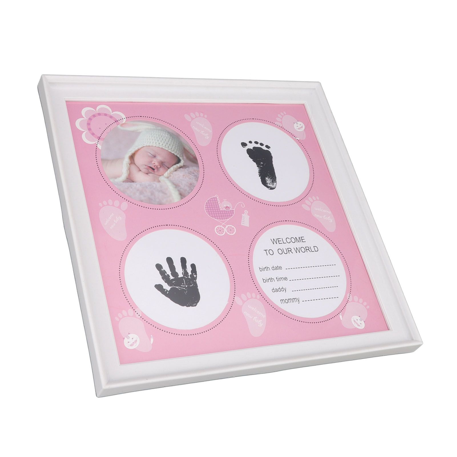 Baby Handprint Footprint Kit for Newborn Boys Girls Wear Resistant Plastic view 10
