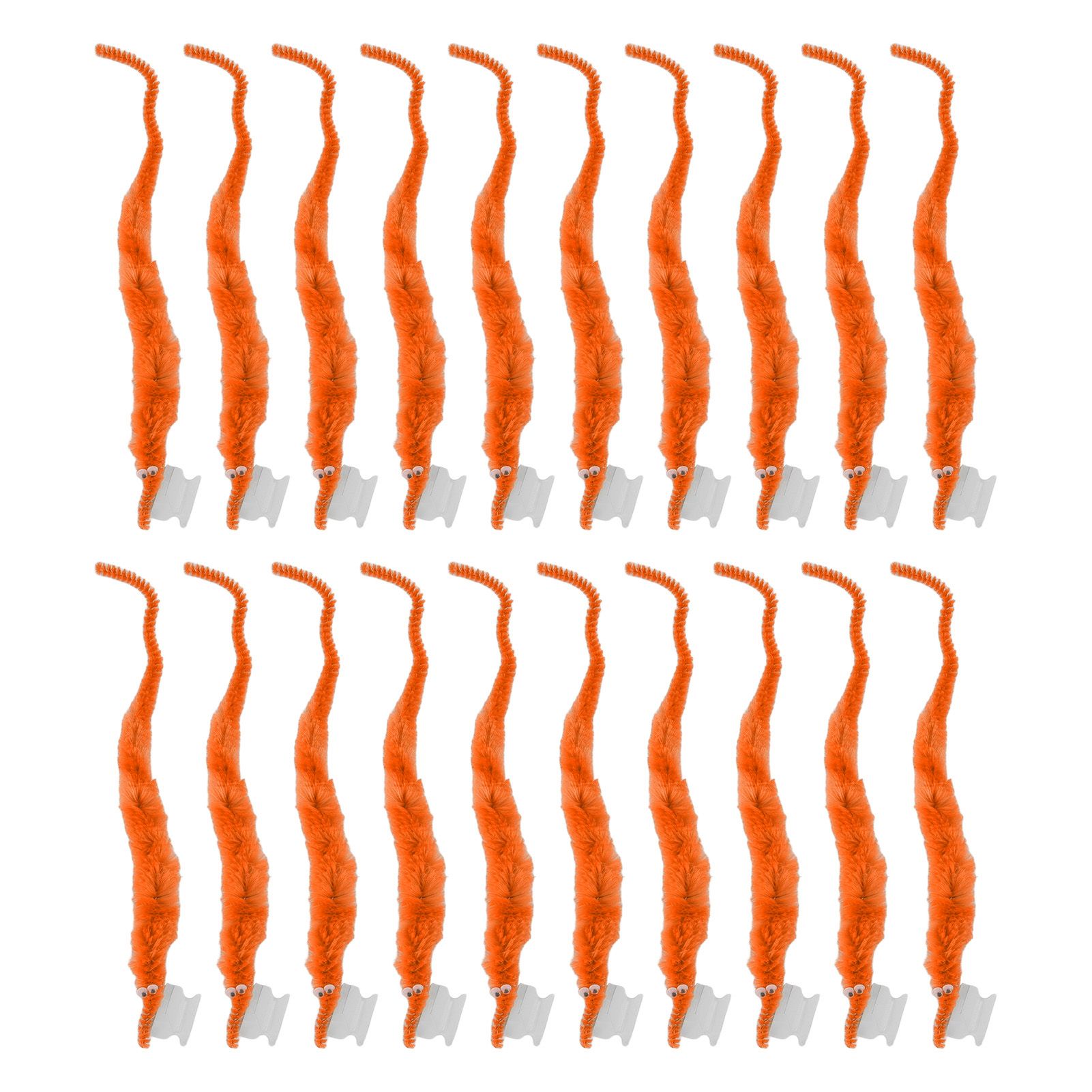 20 Pcs Furry Worm Soft Touch Plush Material Cute Style DIY Compact Portable — image 1