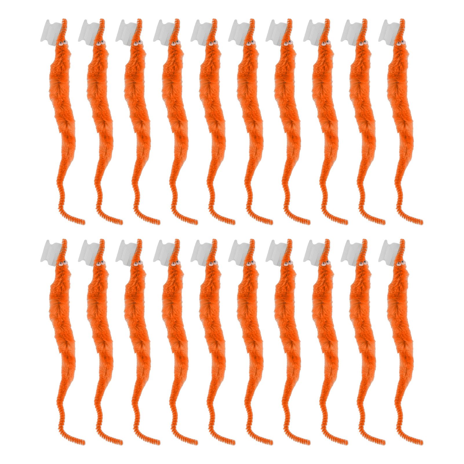 20 Pcs Furry Worm Soft Touch Plush Material Cute Style DIY Compact Portable view 5