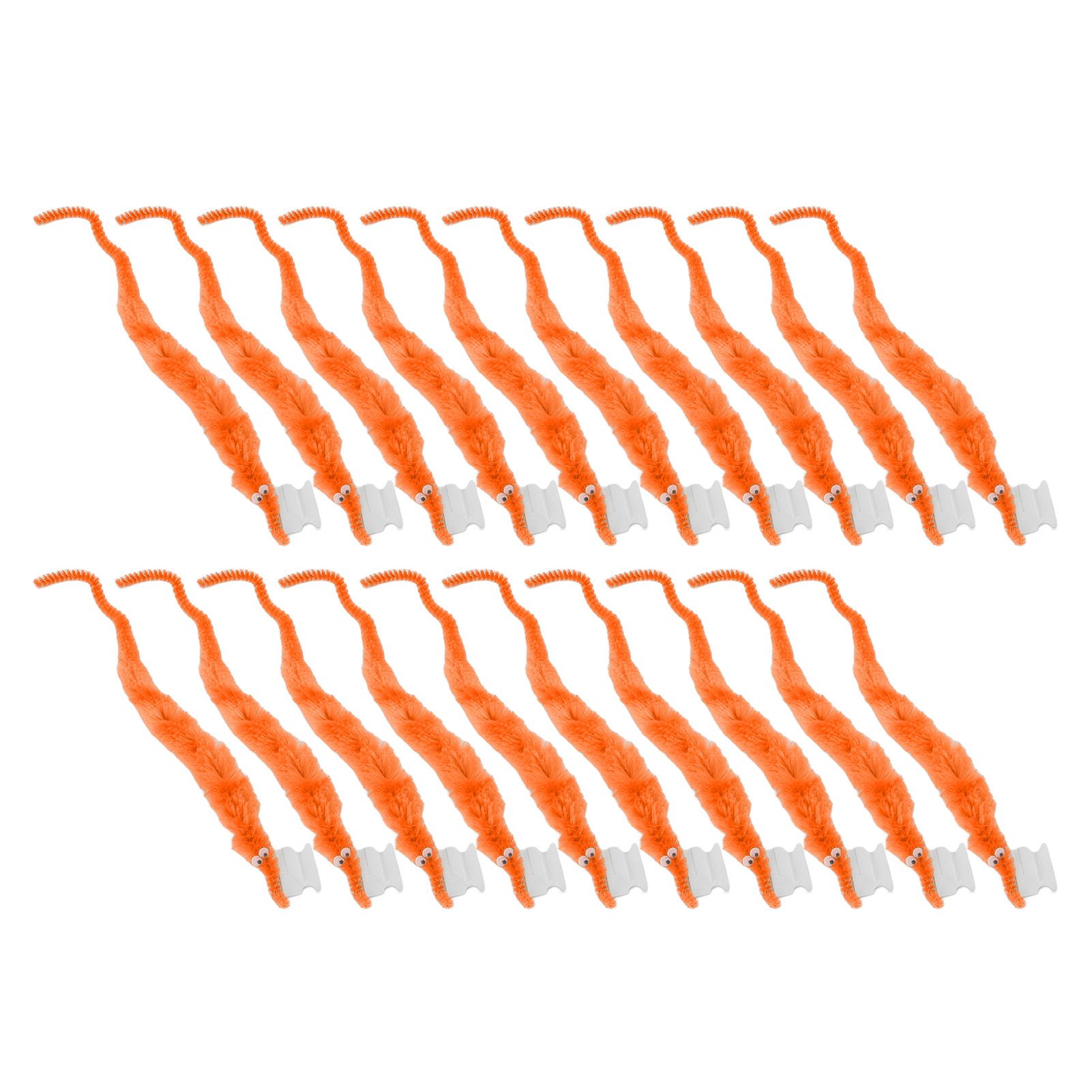 20 Pcs Furry Worm Soft Touch Plush Material Cute Style DIY Compact Portable view 6