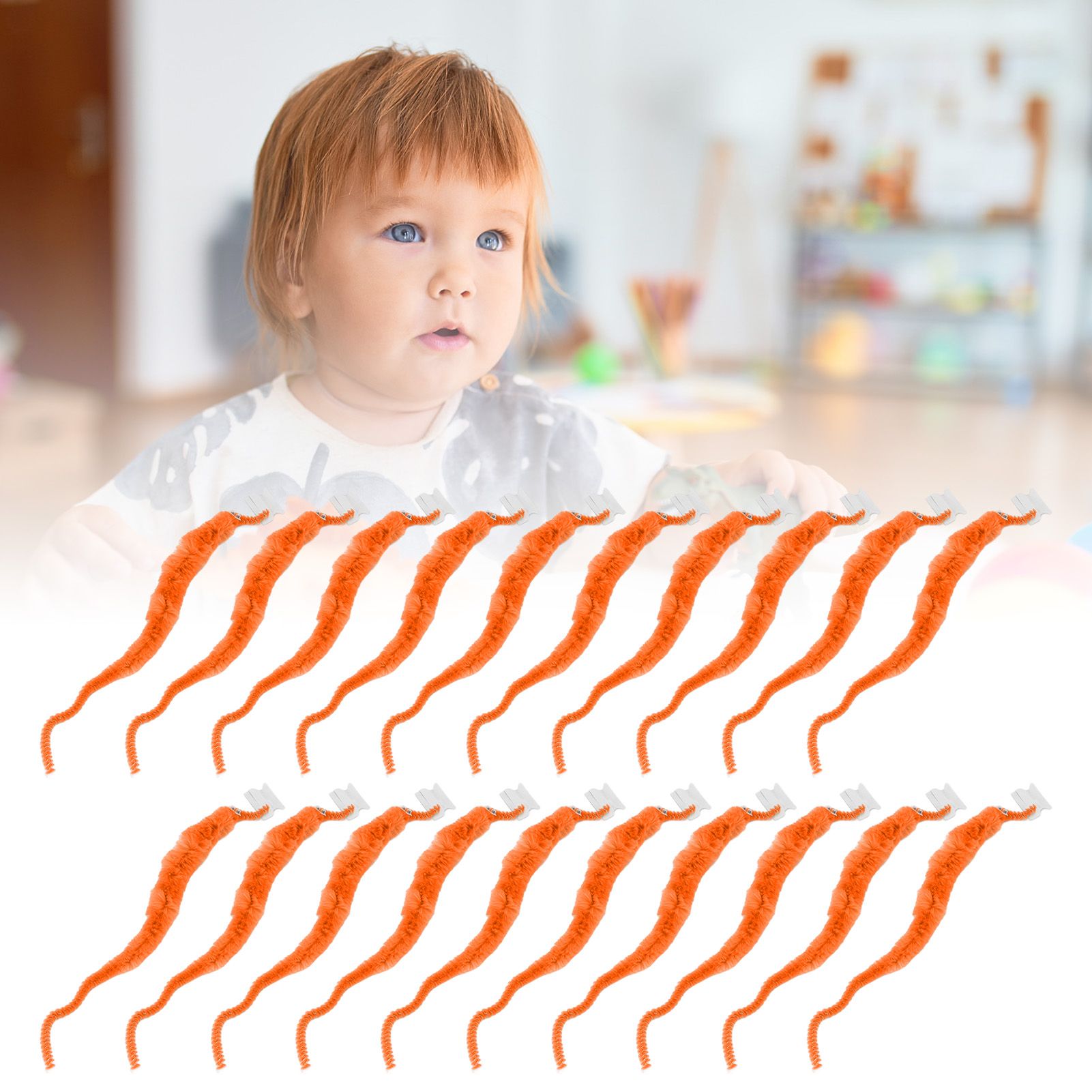 20 Pcs Furry Worm Soft Touch Plush Material Cute Style DIY Compact Portable view 11