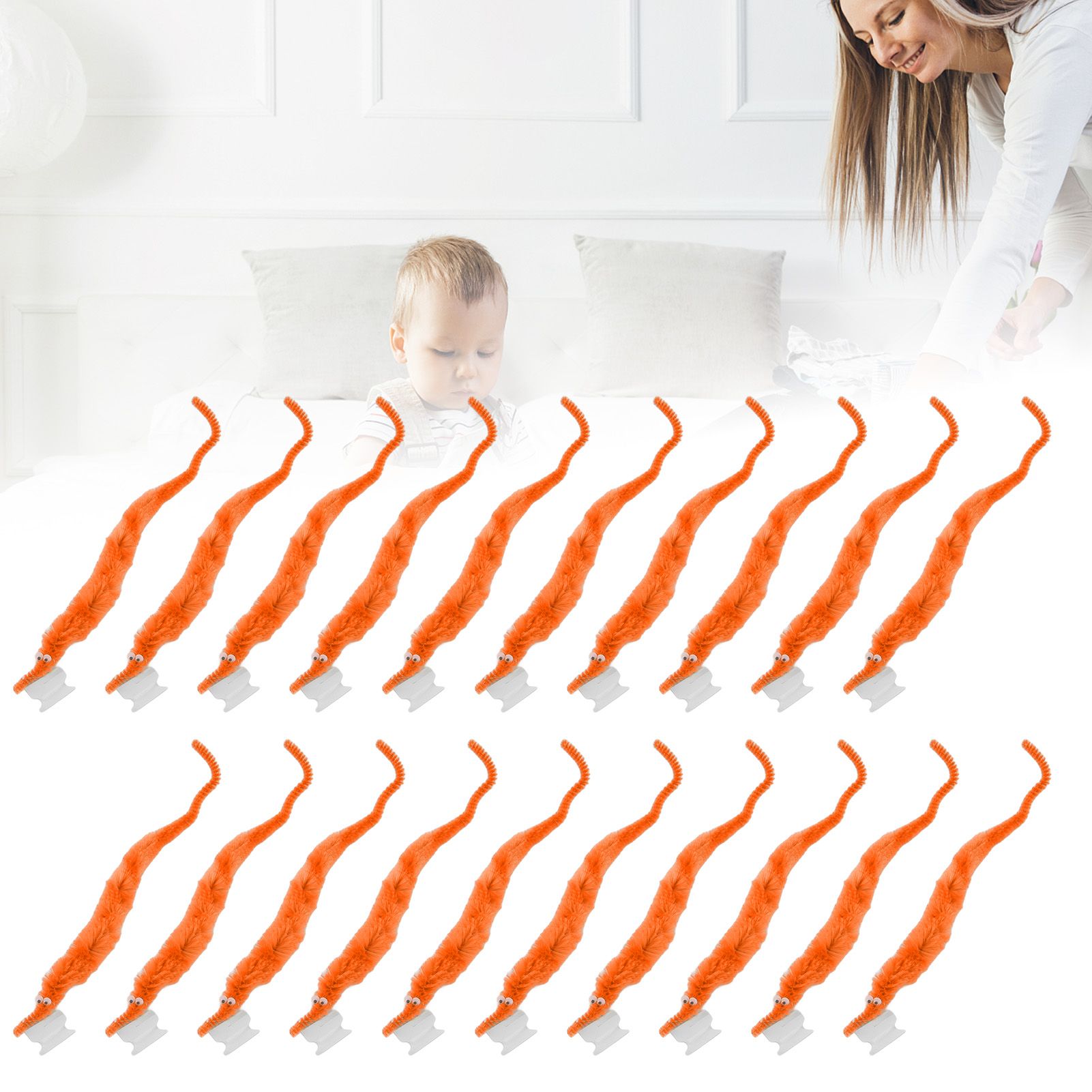 20 Pcs Furry Worm Soft Touch Plush Material Cute Style DIY Compact Portable view 12