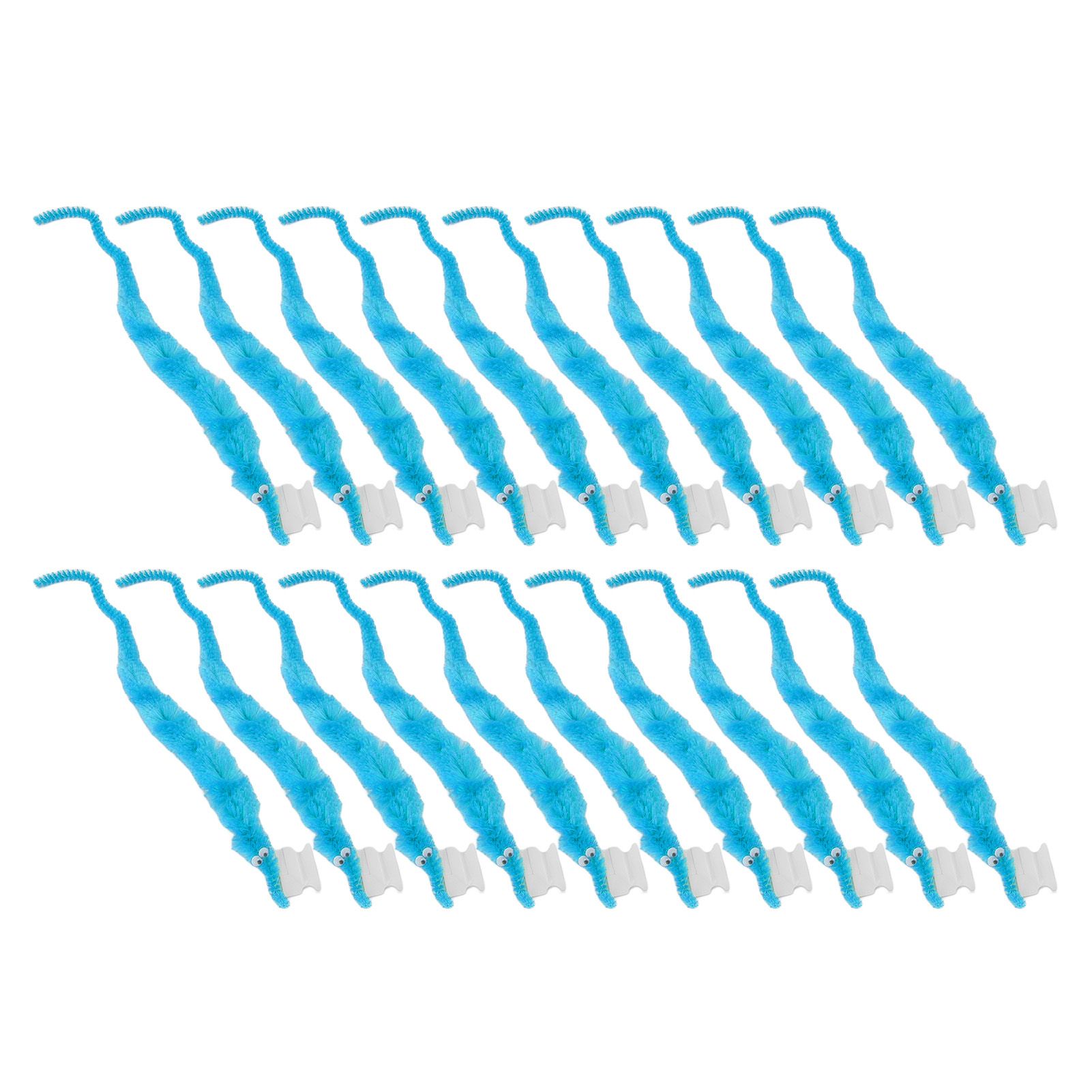 20 Pcs Furry Worm Soft Touch Plush Material Cute Style DIY Compact Portable view 6