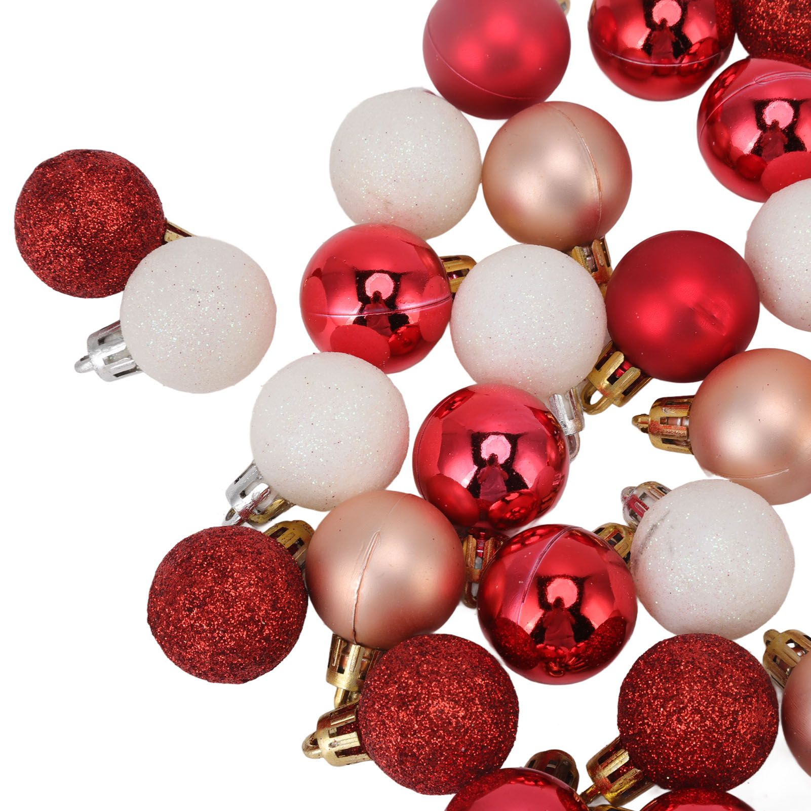 49pcs Mini Christmas Ball Ornaments Shatterproof Shiny Colorful Christmas Ball view 15
