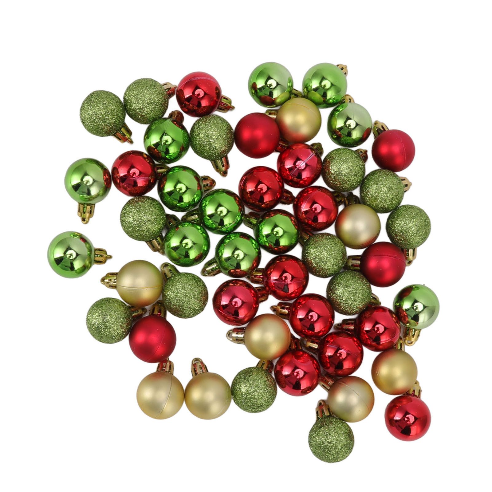 49pcs Mini Christmas Ball Ornaments Shatterproof Shiny Colorful Christmas Ball view 2