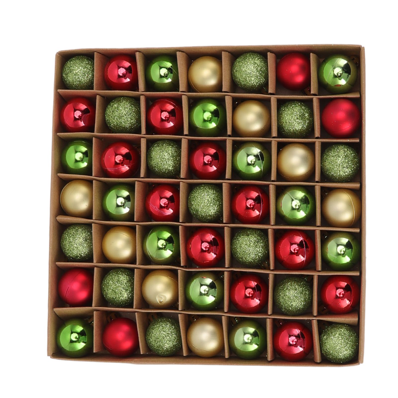 49pcs Mini Christmas Ball Ornaments Shatterproof Shiny Colorful Christmas Ball view 4