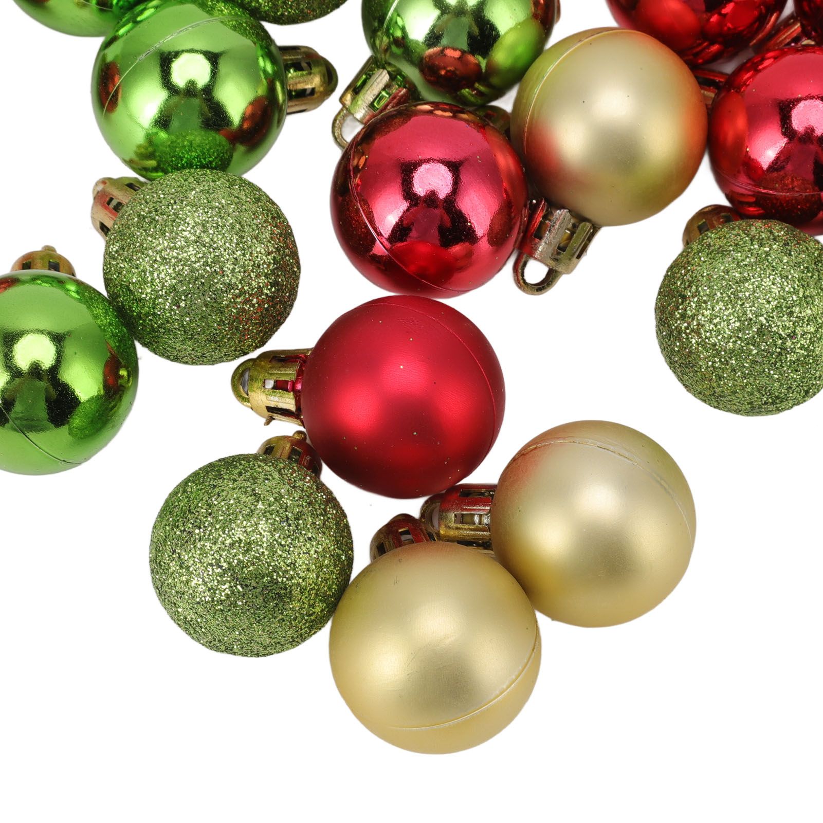 49pcs Mini Christmas Ball Ornaments Shatterproof Shiny Colorful Christmas Ball view 15