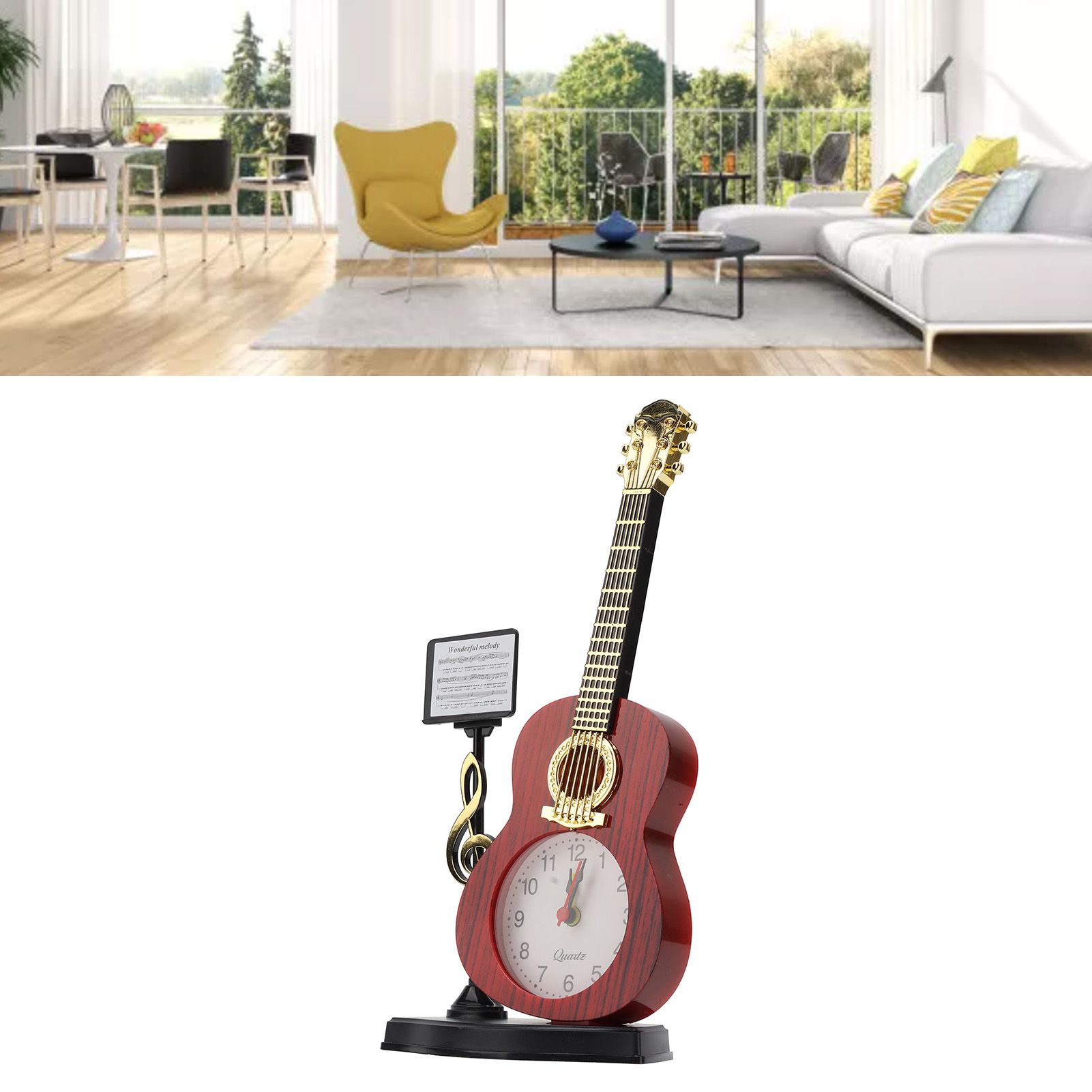 Violin Alarm Clock Unique Appearance Innovative Alarm Clock for Home Living view 12