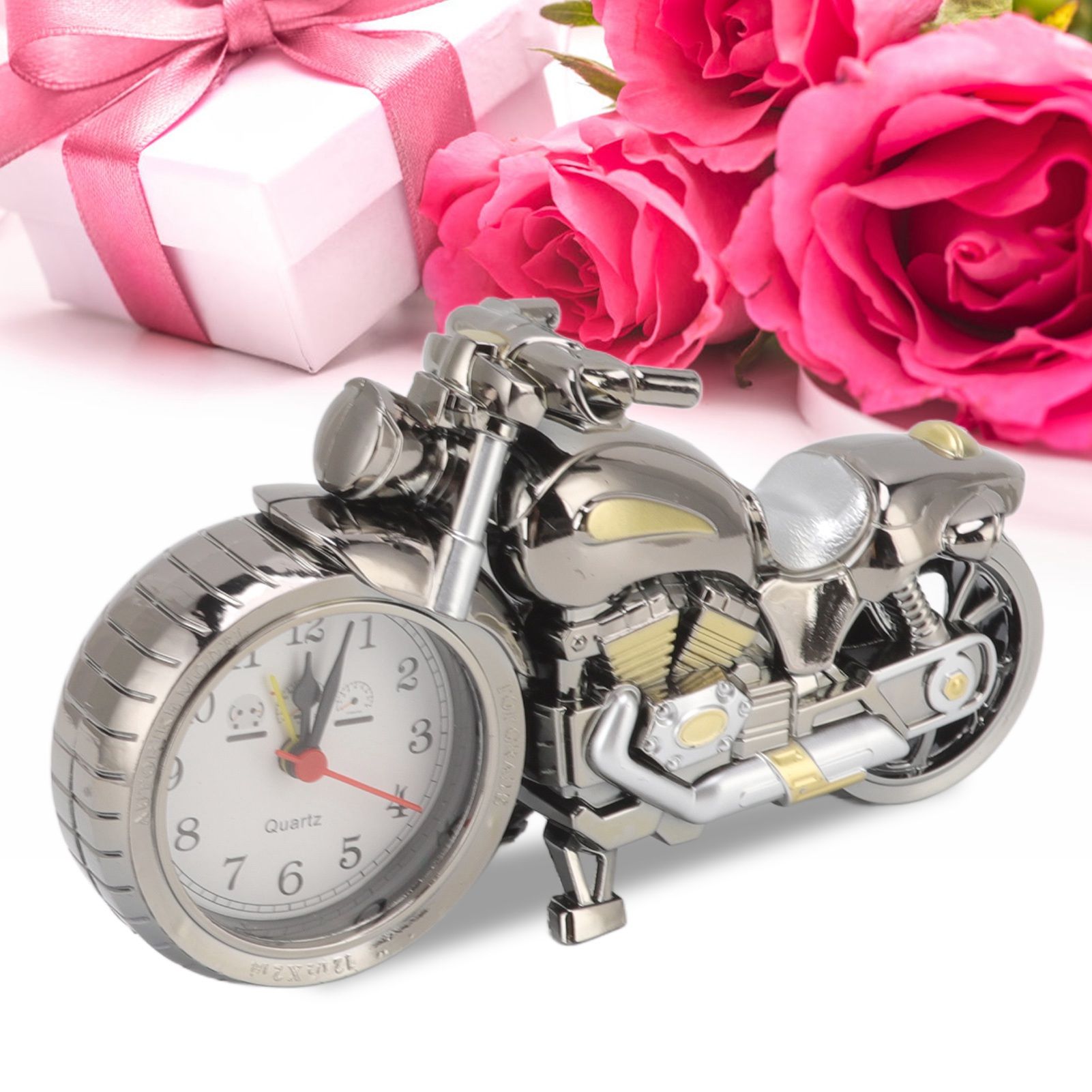 Motorcycle Alarm Clock Ingenious Vintage Simulation Motorcycle Model Alarm view 12