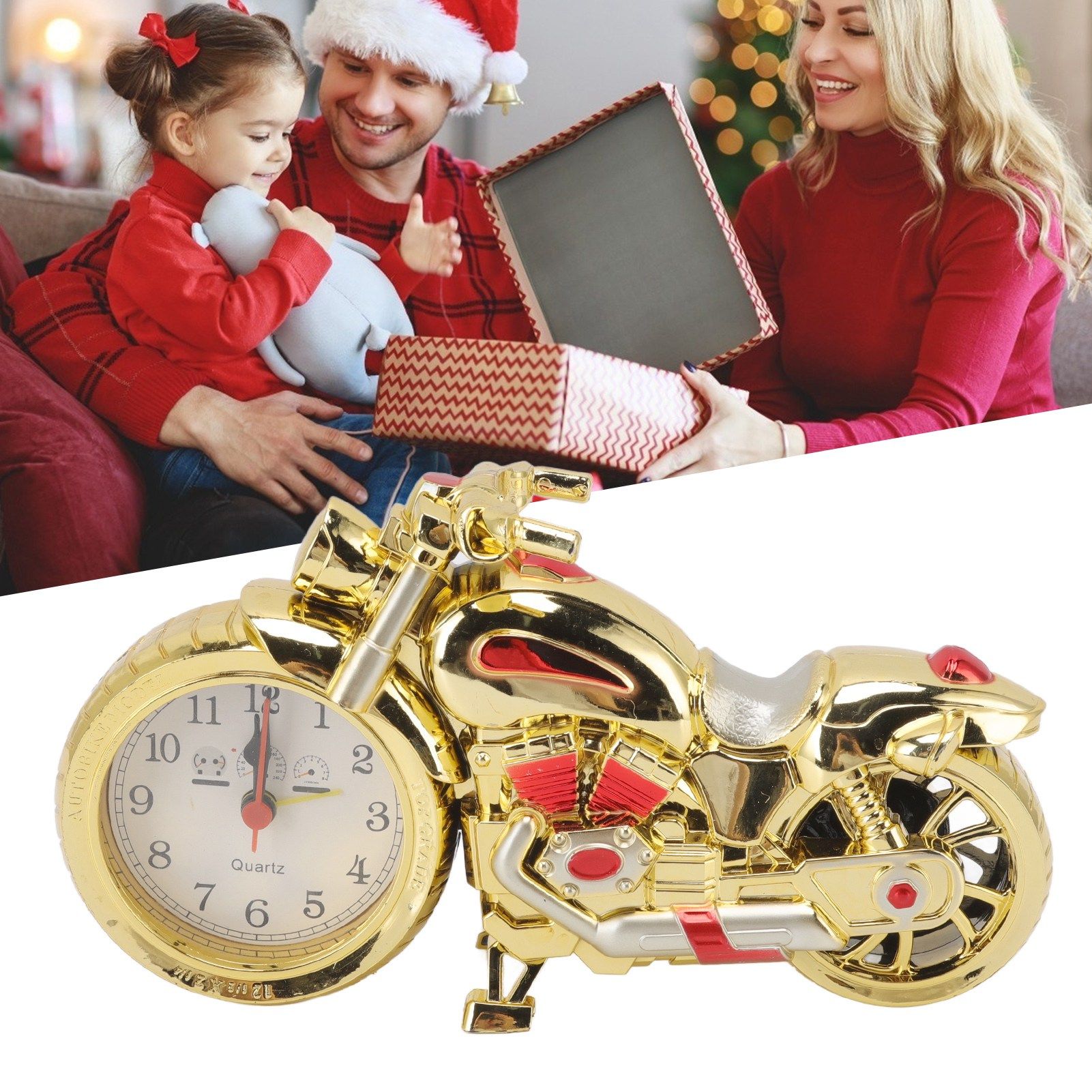 Motorcycle Alarm Clock Ingenious Vintage Simulation Motorcycle Model Alarm view 11
