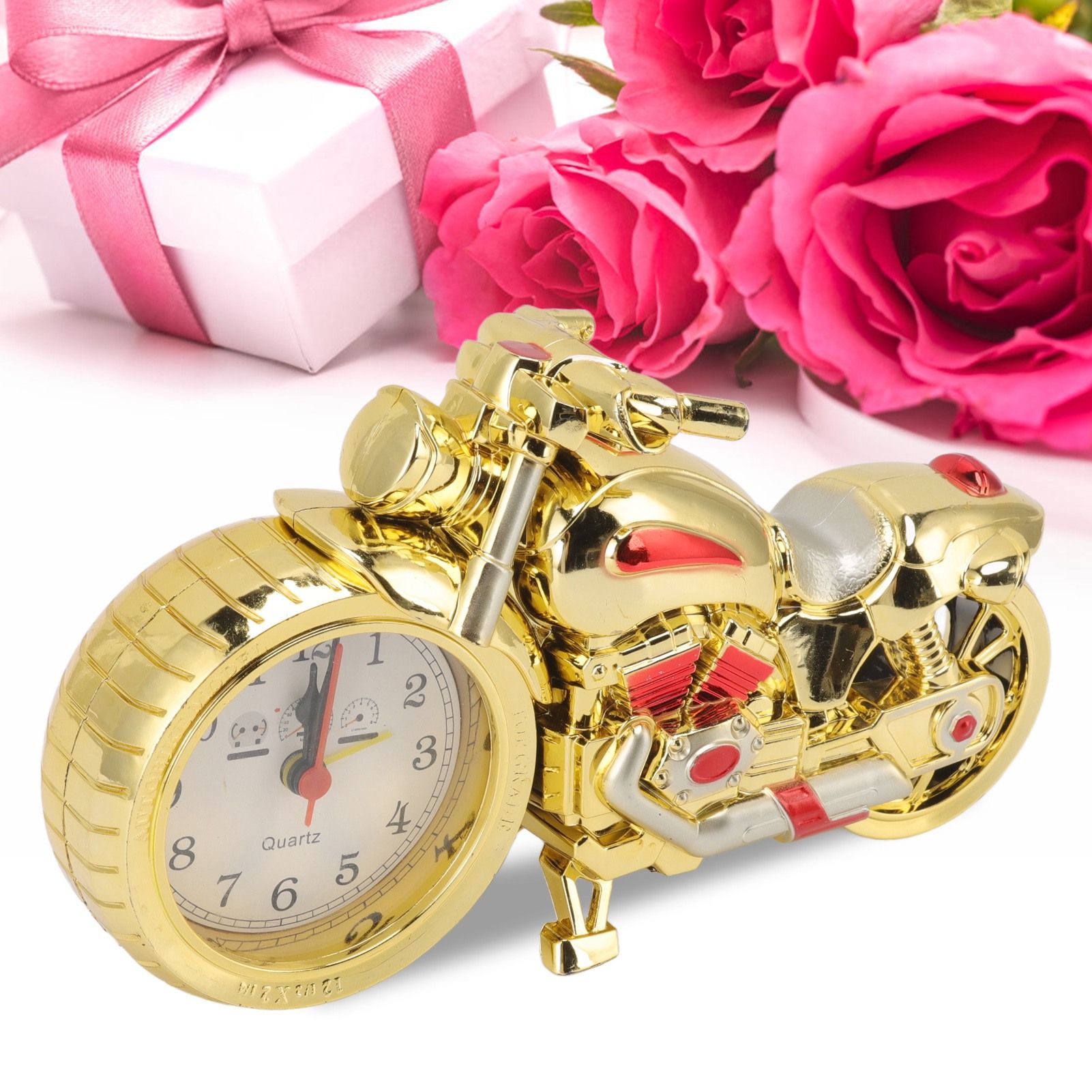 Motorcycle Alarm Clock Ingenious Vintage Simulation Motorcycle Model Alarm view 12