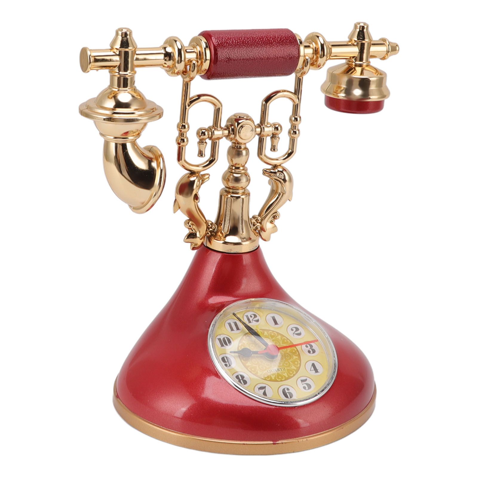 Vintage Telephone Alarm Clock Unique Elegant Accurate Time Bedside Clock view 6