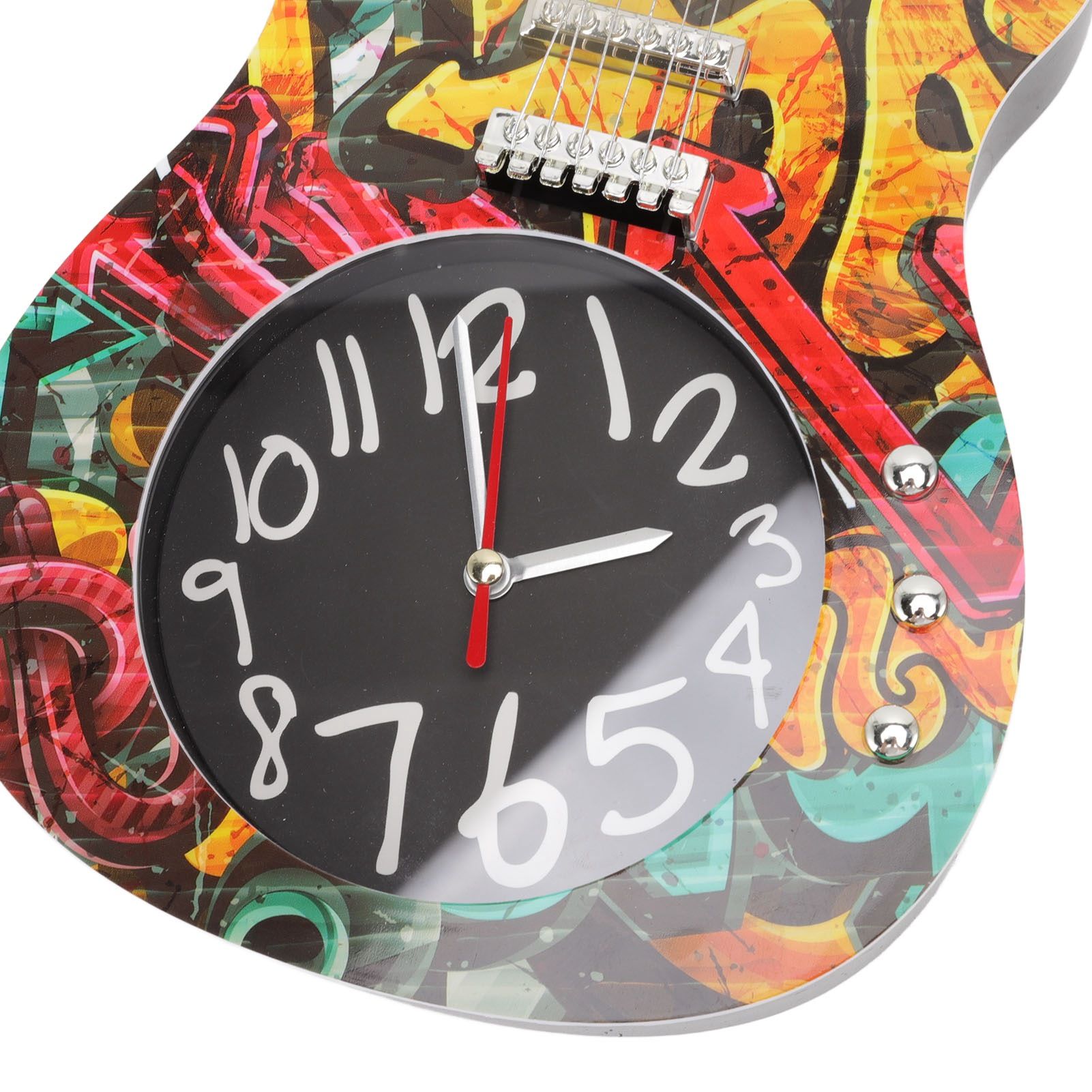 Guitar Wall Clock Simulation Time Accurate Guitar Clock Wall Decor for Home view 15