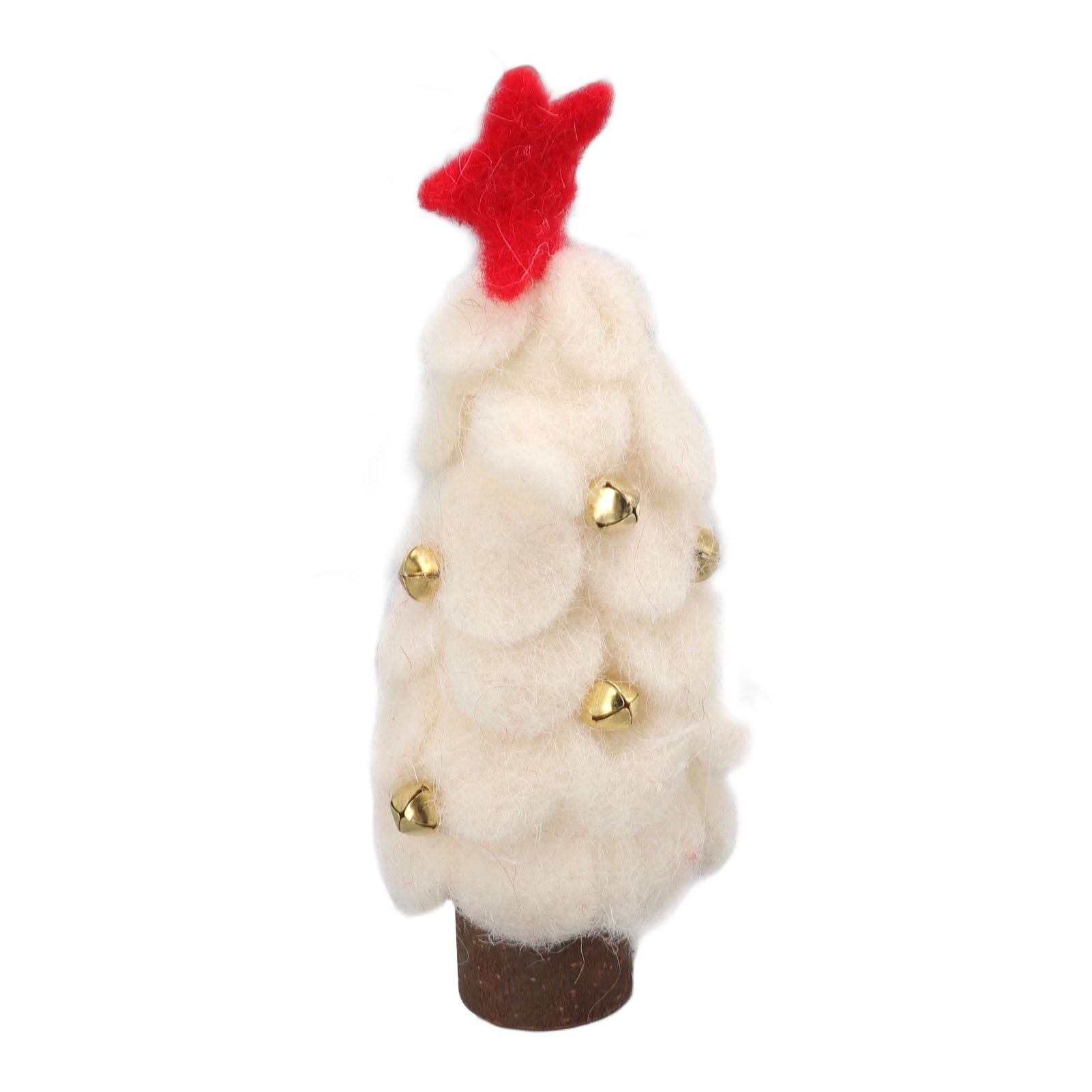 Wool Felt Christmas Tree Wood Small Christmas Tree Decorations for Home view 2