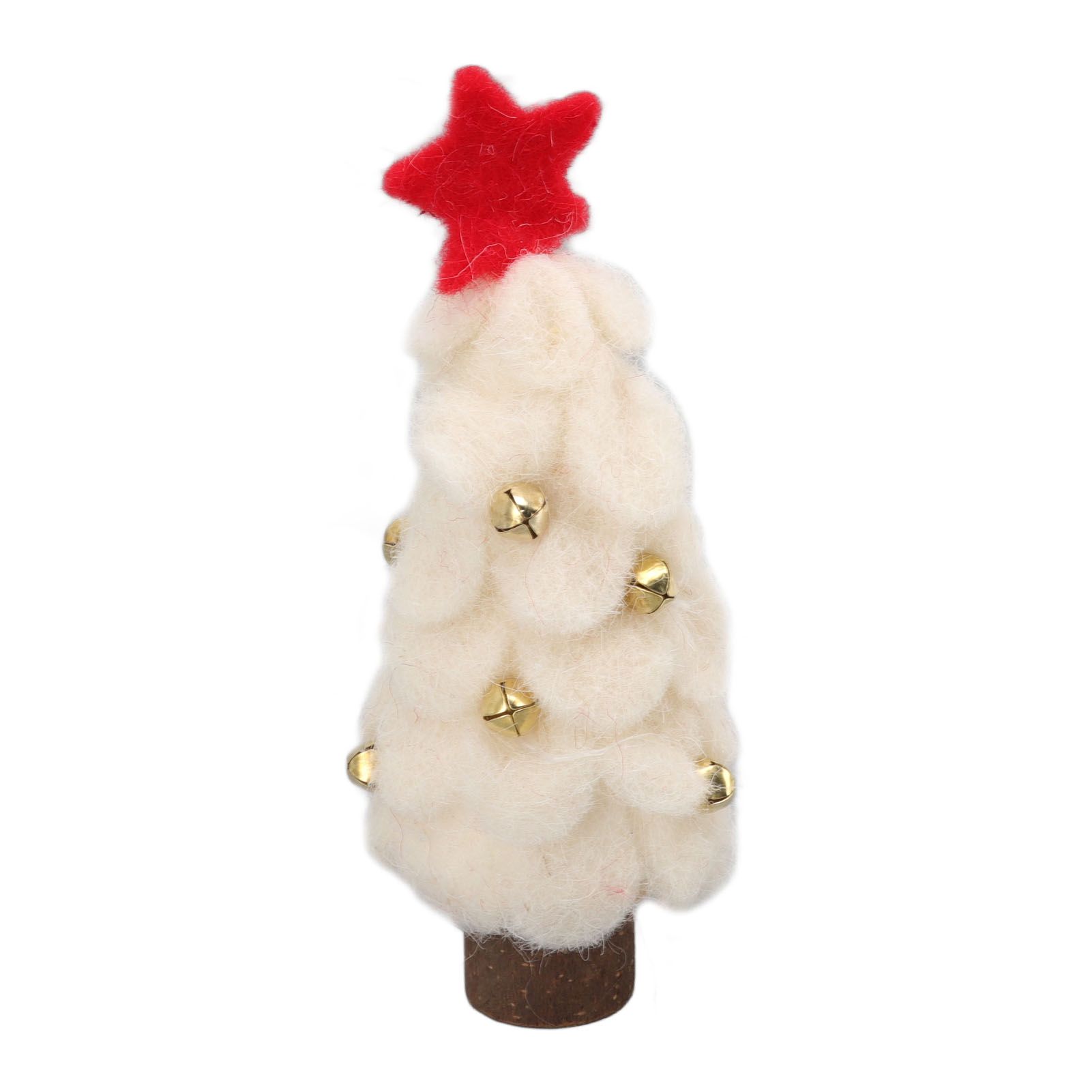 Wool Felt Christmas Tree Wood Small Christmas Tree Decorations for Home view 3