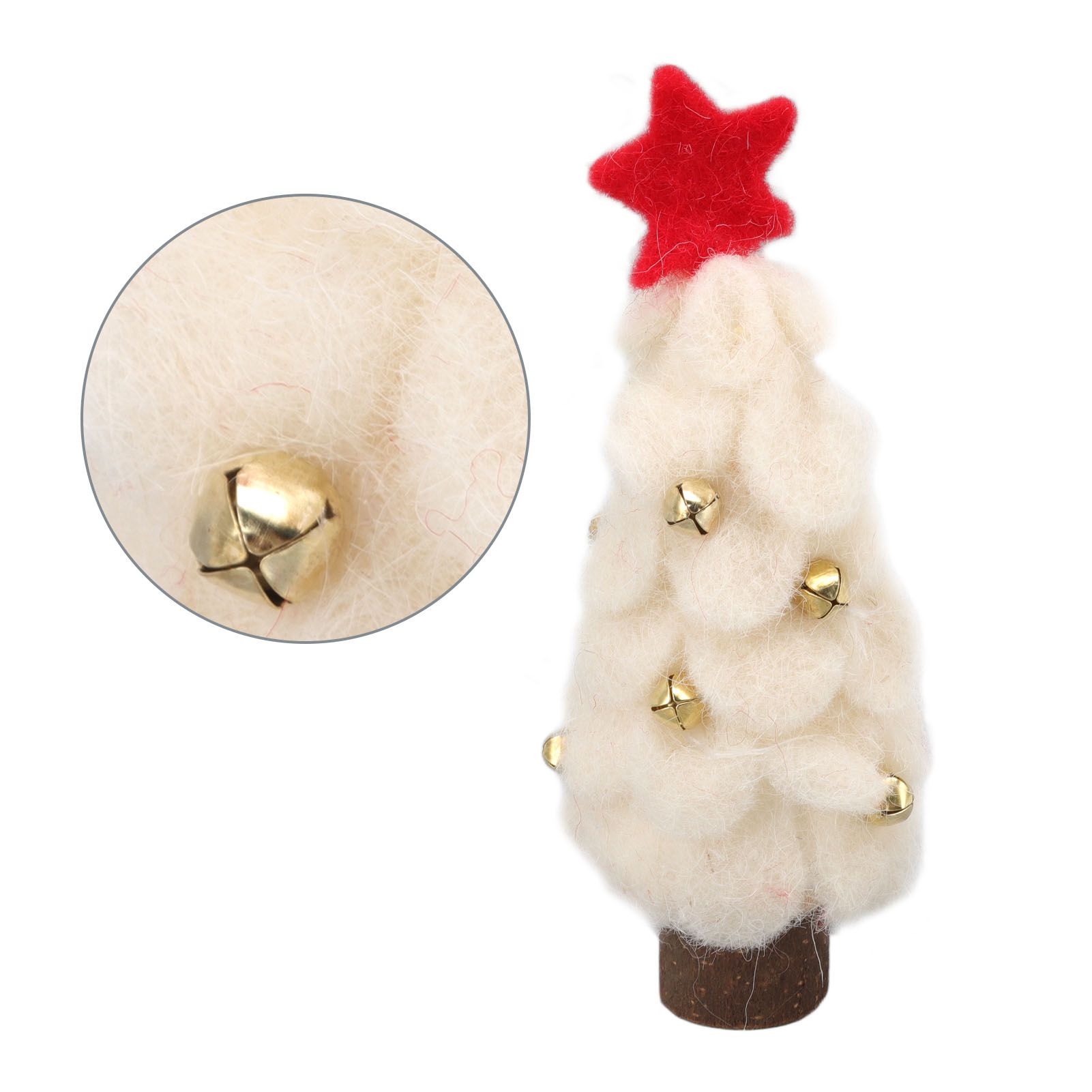 Wool Felt Christmas Tree Wood Small Christmas Tree Decorations for Home view 9