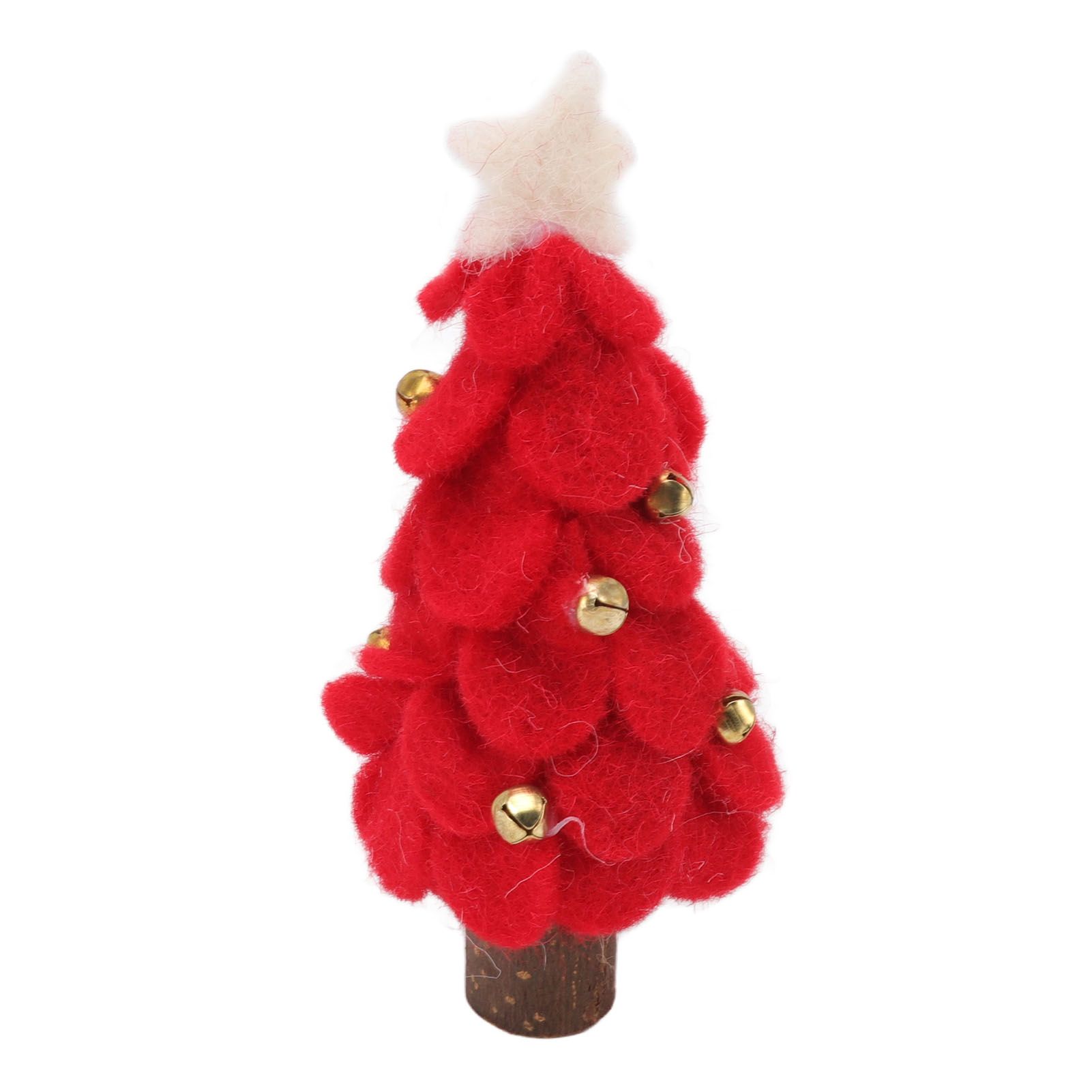 Wool Felt Christmas Tree Wood Small Christmas Tree Decorations for Home view 3