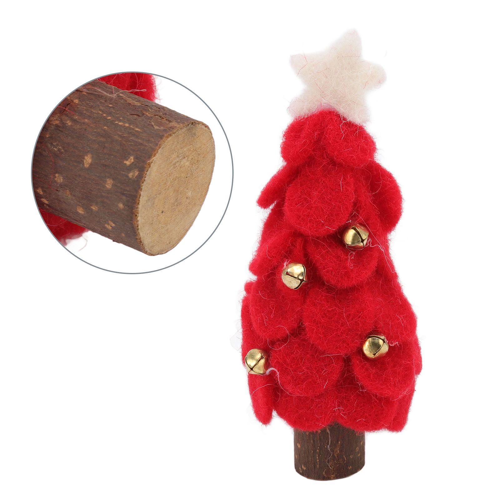 Wool Felt Christmas Tree Wood Small Christmas Tree Decorations for Home view 10