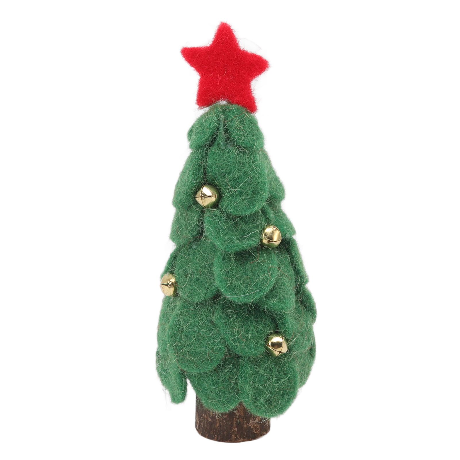 Wool Felt Christmas Tree Wood Small Christmas Tree Decorations for Home view 2