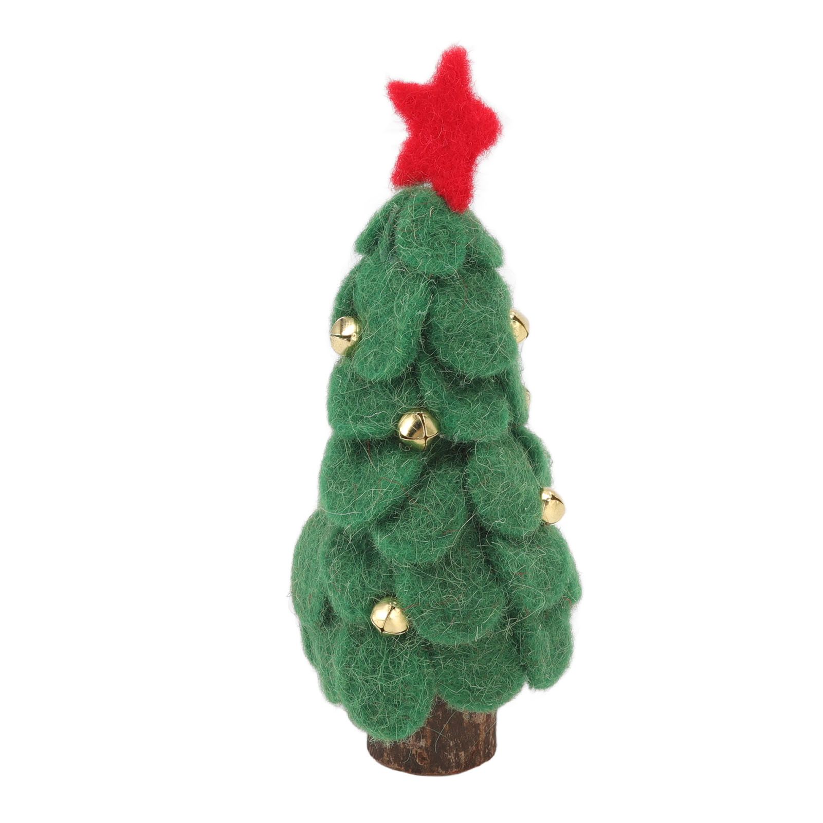 Wool Felt Christmas Tree Wood Small Christmas Tree Decorations for Home view 3