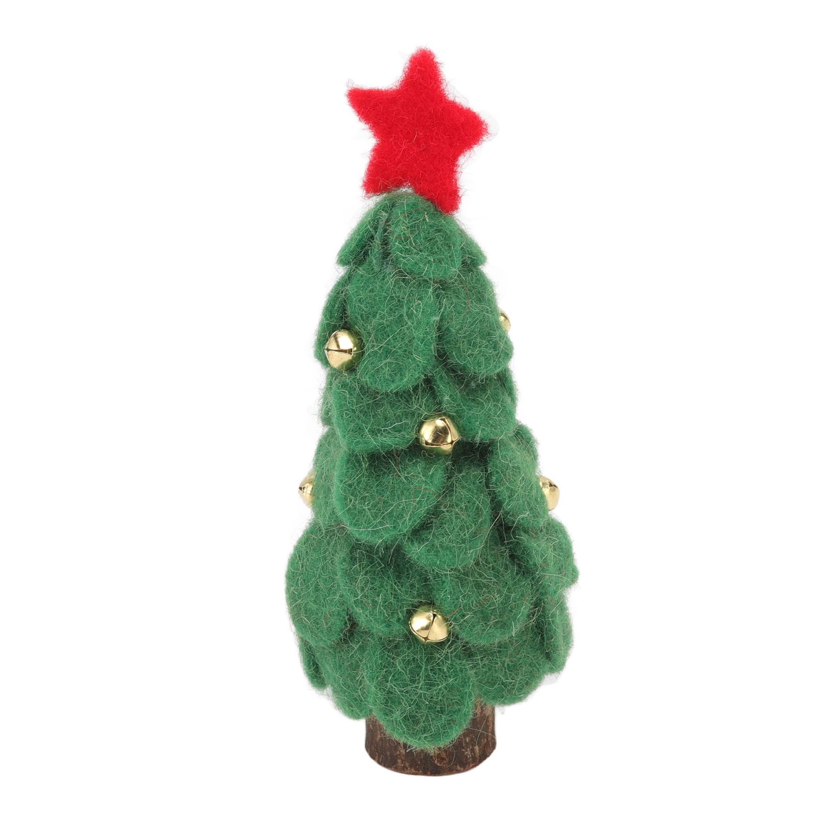 Wool Felt Christmas Tree Wood Small Christmas Tree Decorations for Home view 4