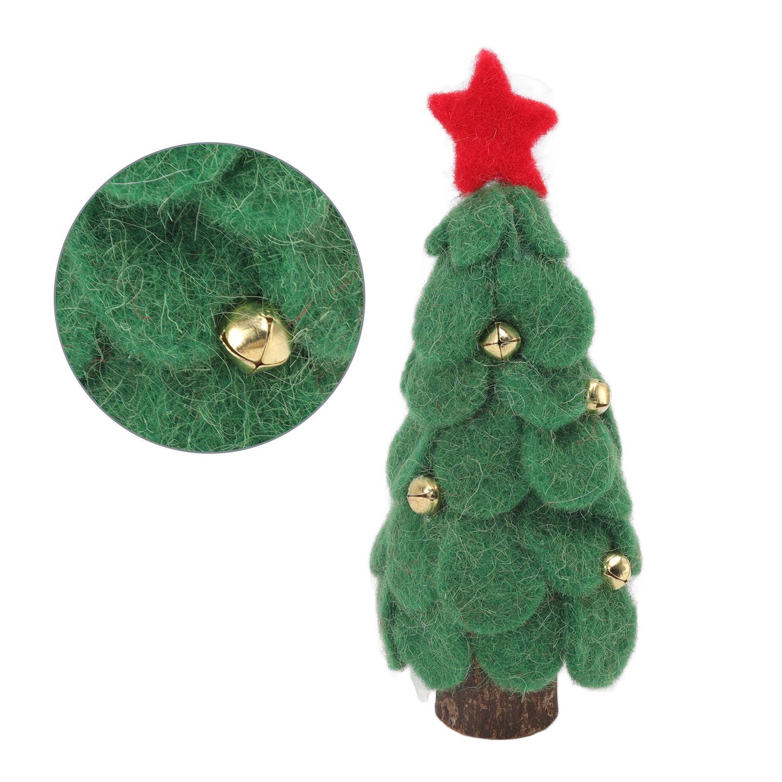 Wool Felt Christmas Tree Wood Small Christmas Tree Decorations for Home view 9