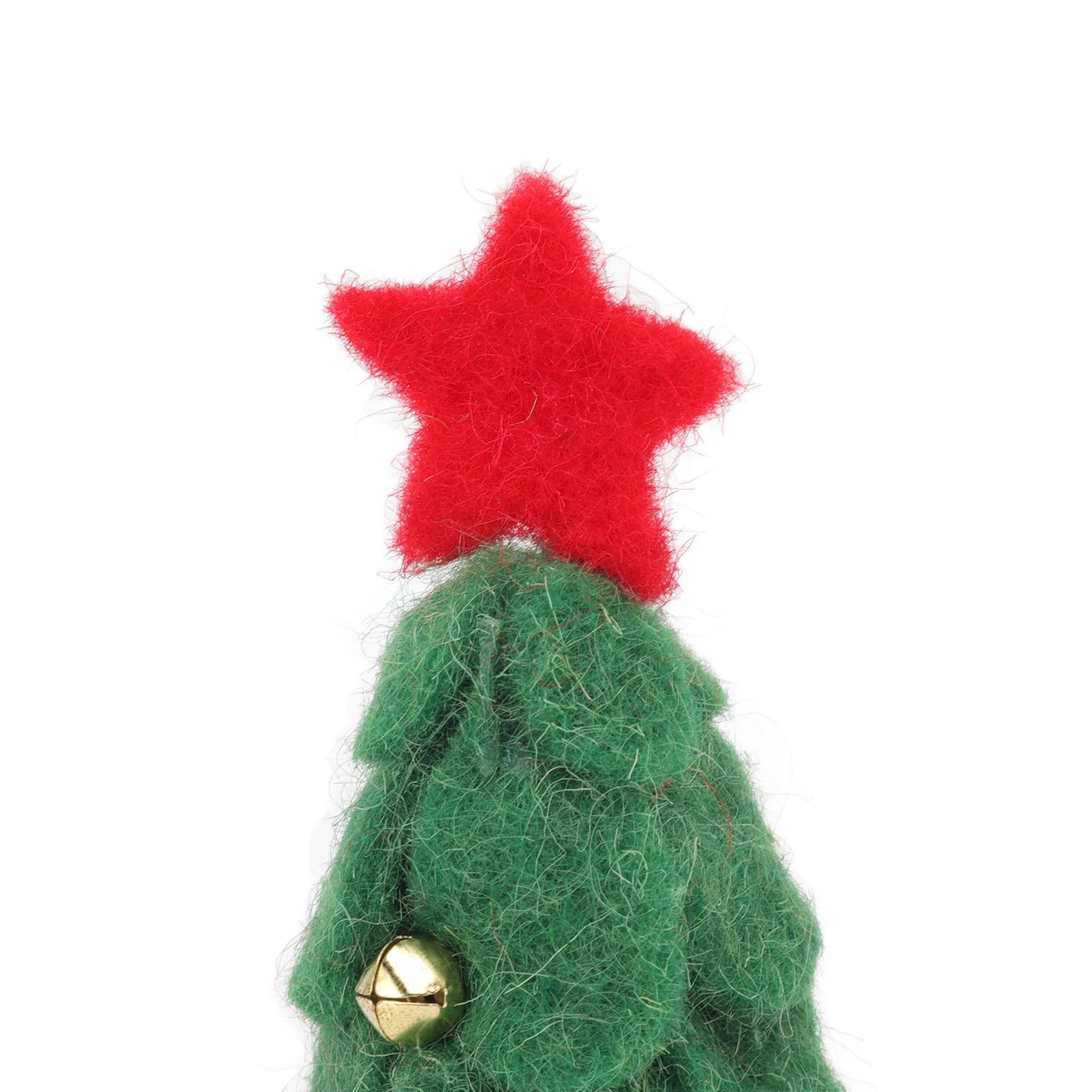 Wool Felt Christmas Tree Wood Small Christmas Tree Decorations for Home view 13