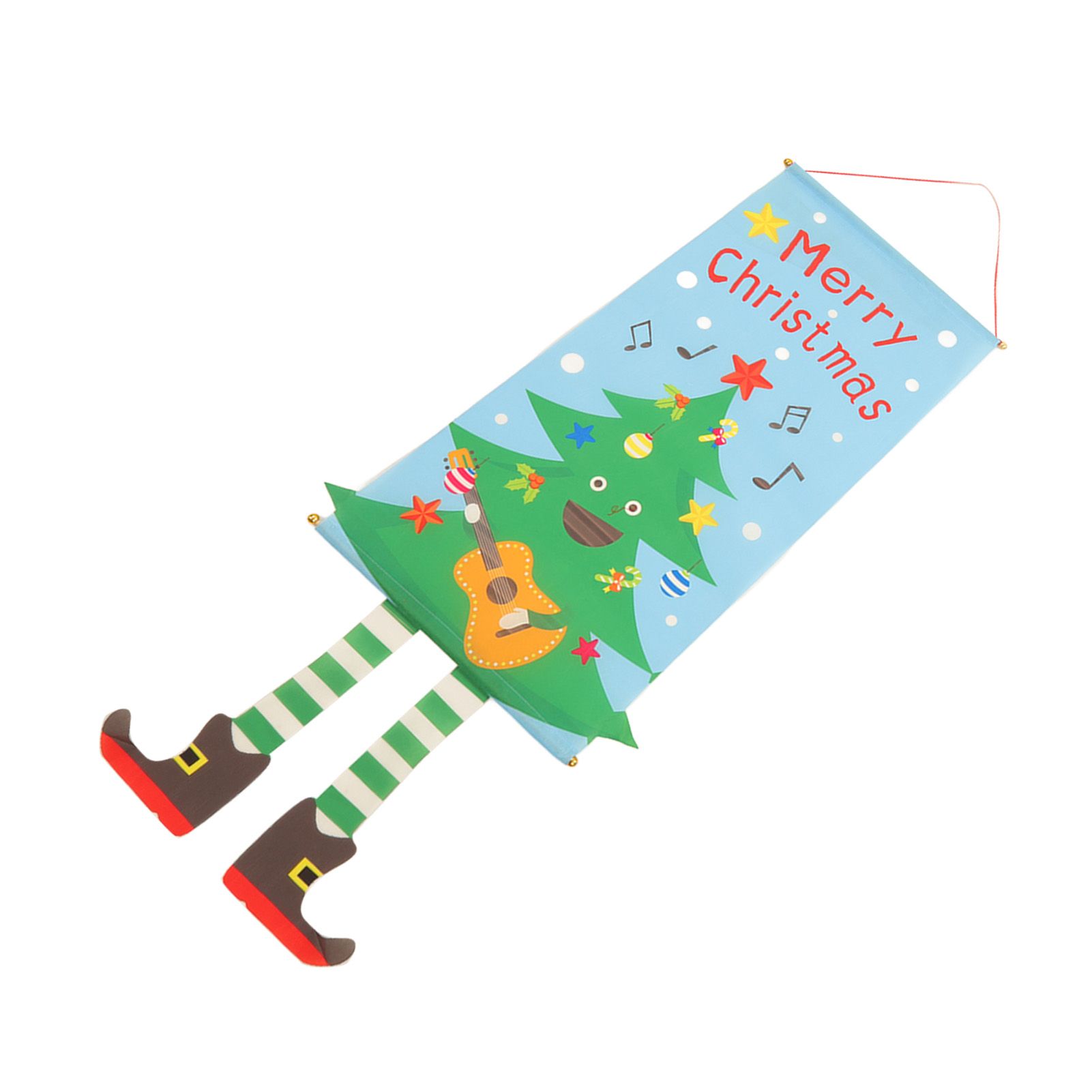 Christmas Flags Ornament Christmas Tree Designed Bamboo and Cloth Christmas view 2