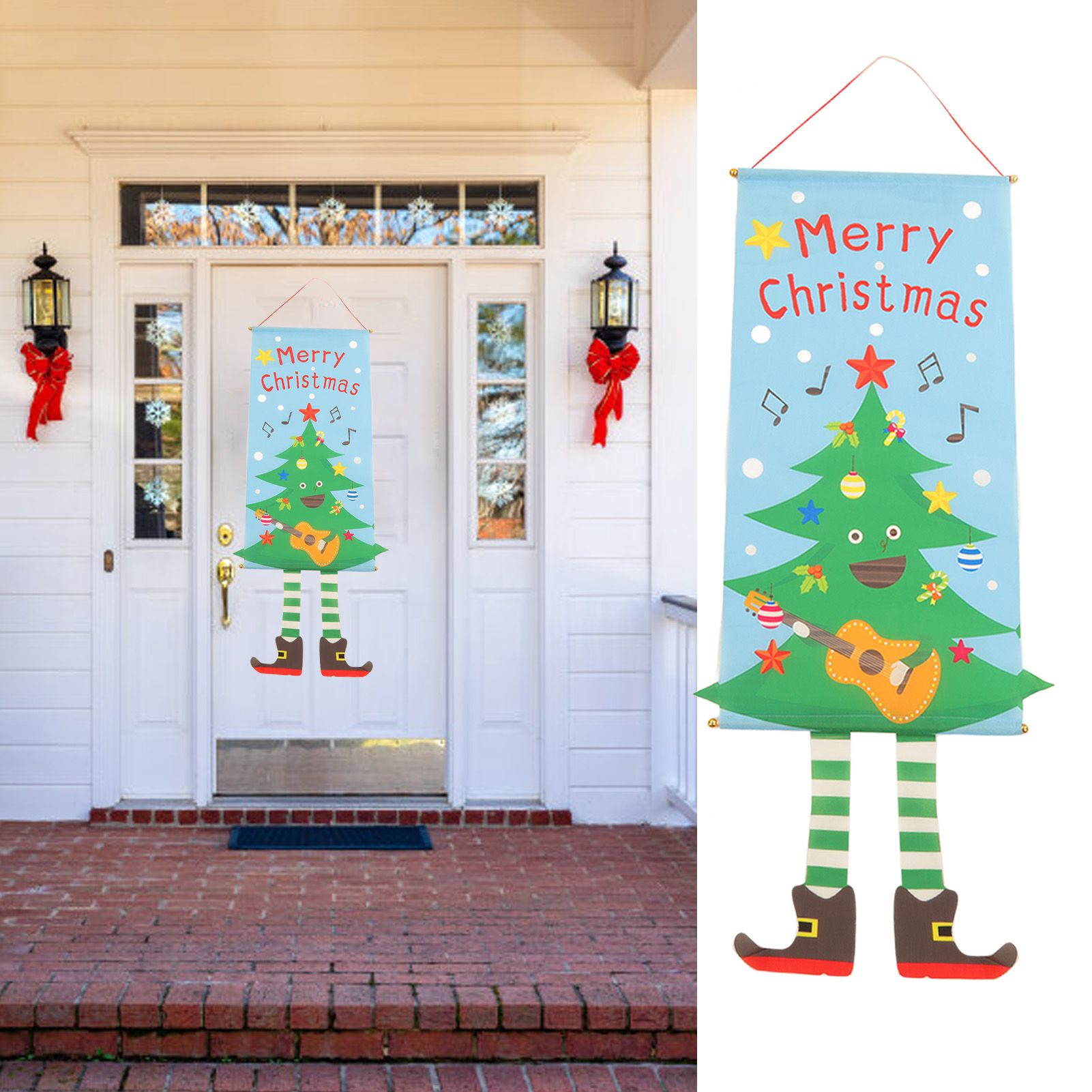 Christmas Flags Ornament Christmas Tree Designed Bamboo and Cloth Christmas view 11