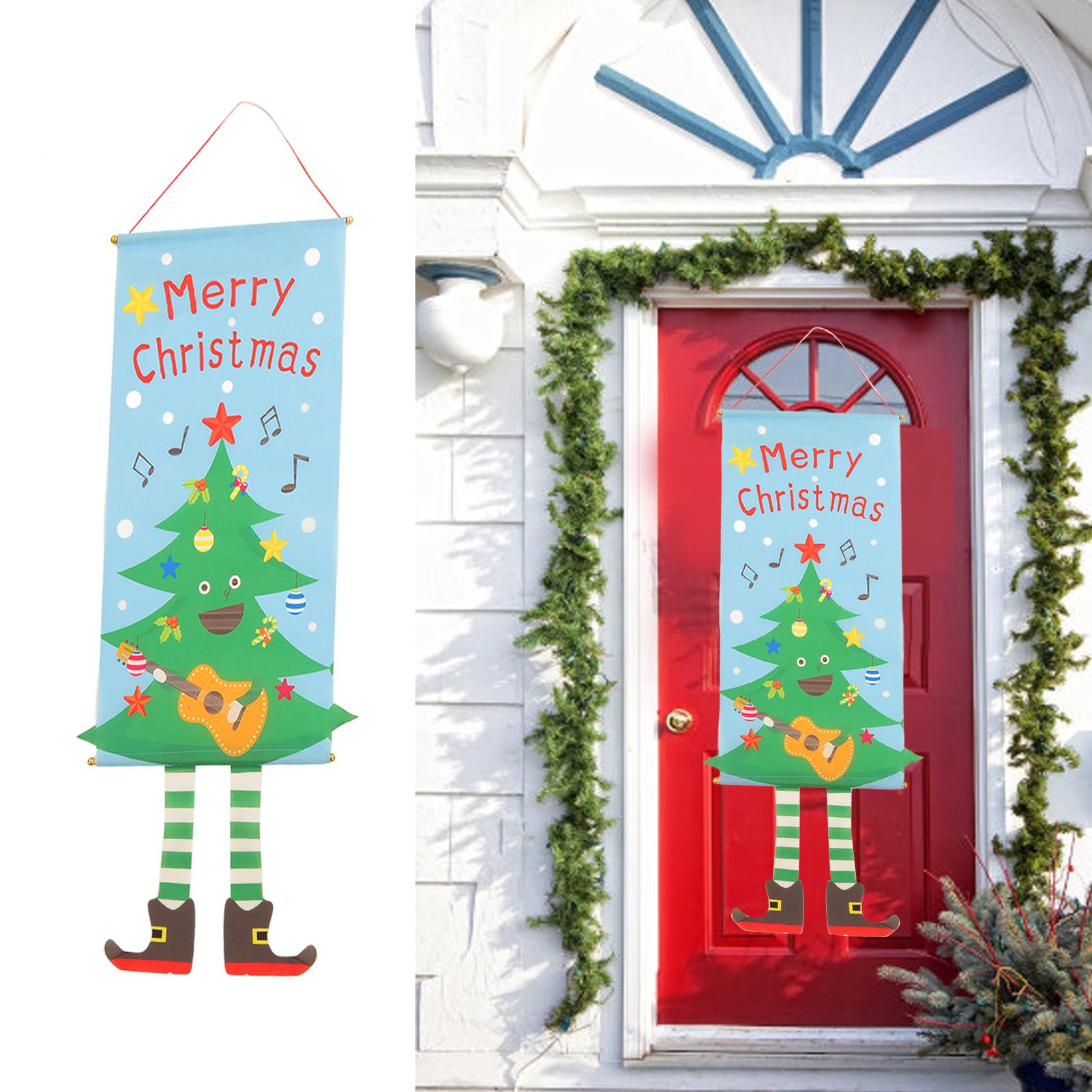 Christmas Flags Ornament Christmas Tree Designed Bamboo and Cloth Christmas view 12