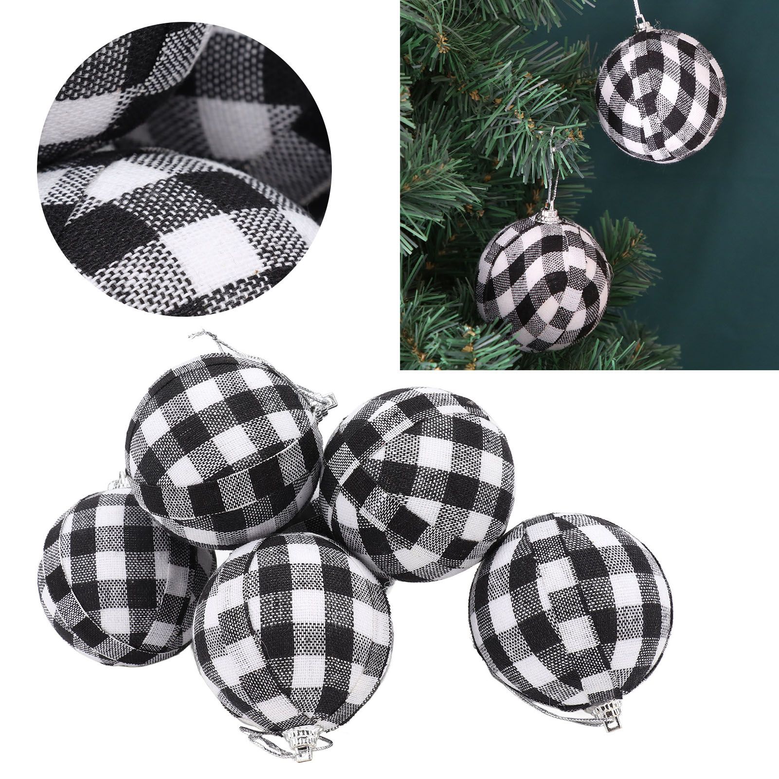 6Pcs 70mm 2.76 Inch Christmas Ornaments Balls Christmas Tree Decoration Balls view 11