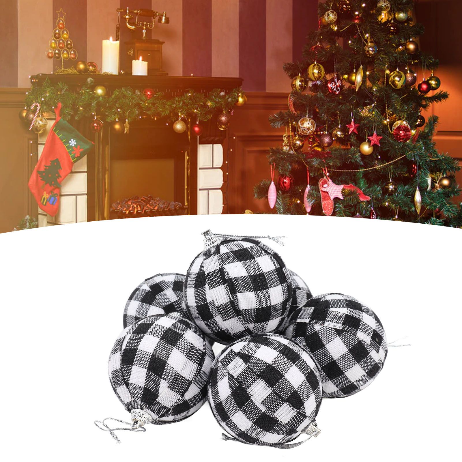 6Pcs 70mm 2.76 Inch Christmas Ornaments Balls Christmas Tree Decoration Balls view 12