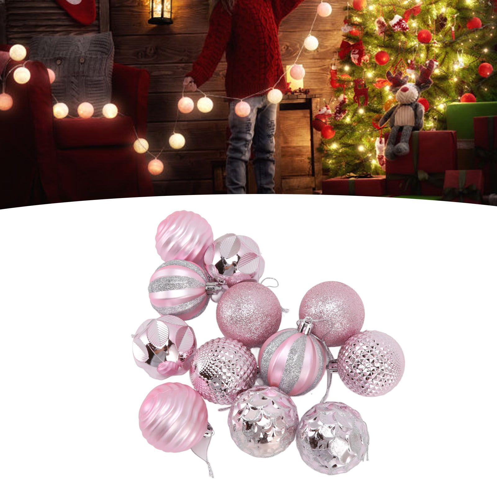 Christmas Tree Balls Ornaments Christmas Tree Decorations for Family Parties view 11