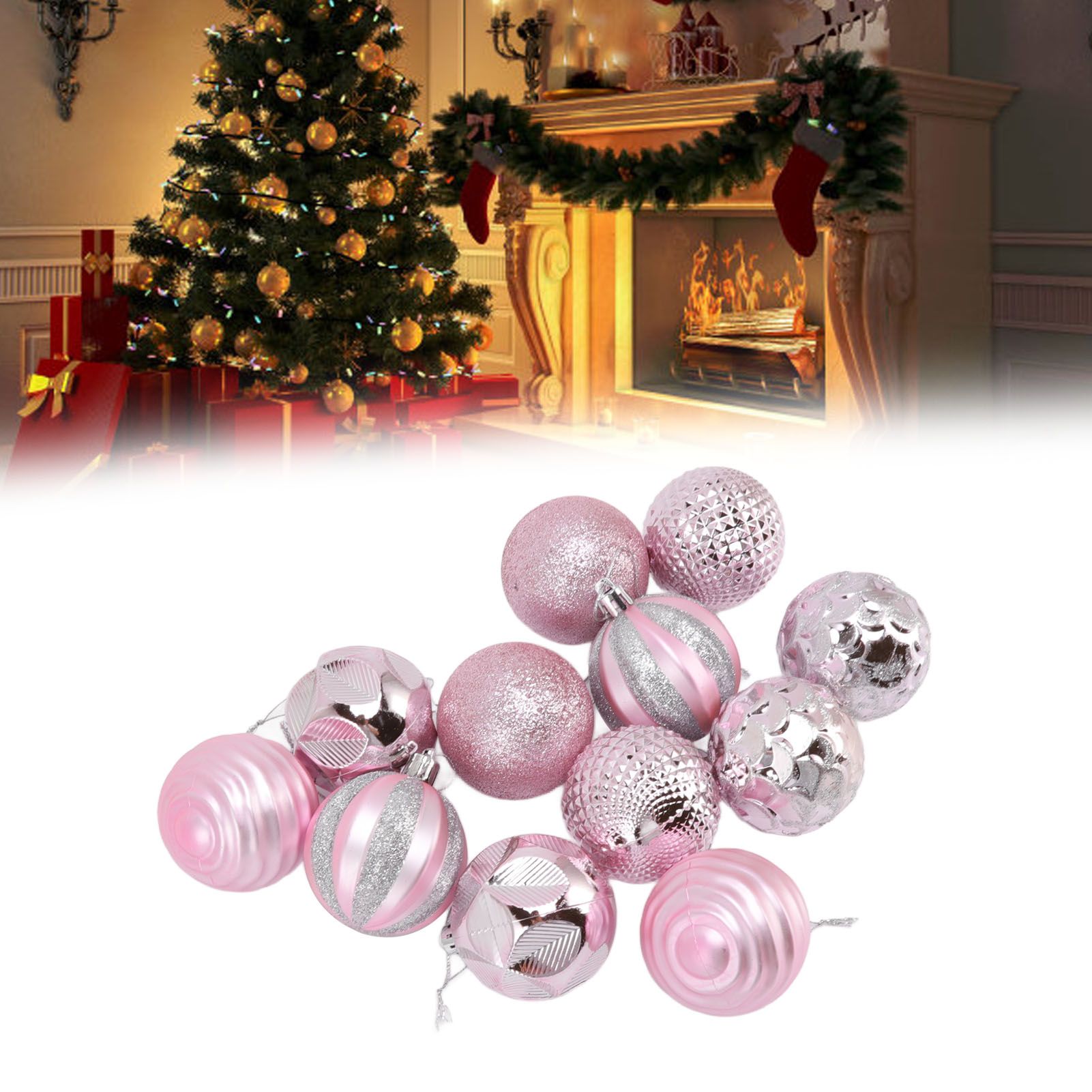 Christmas Tree Balls Ornaments Christmas Tree Decorations for Family Parties view 12
