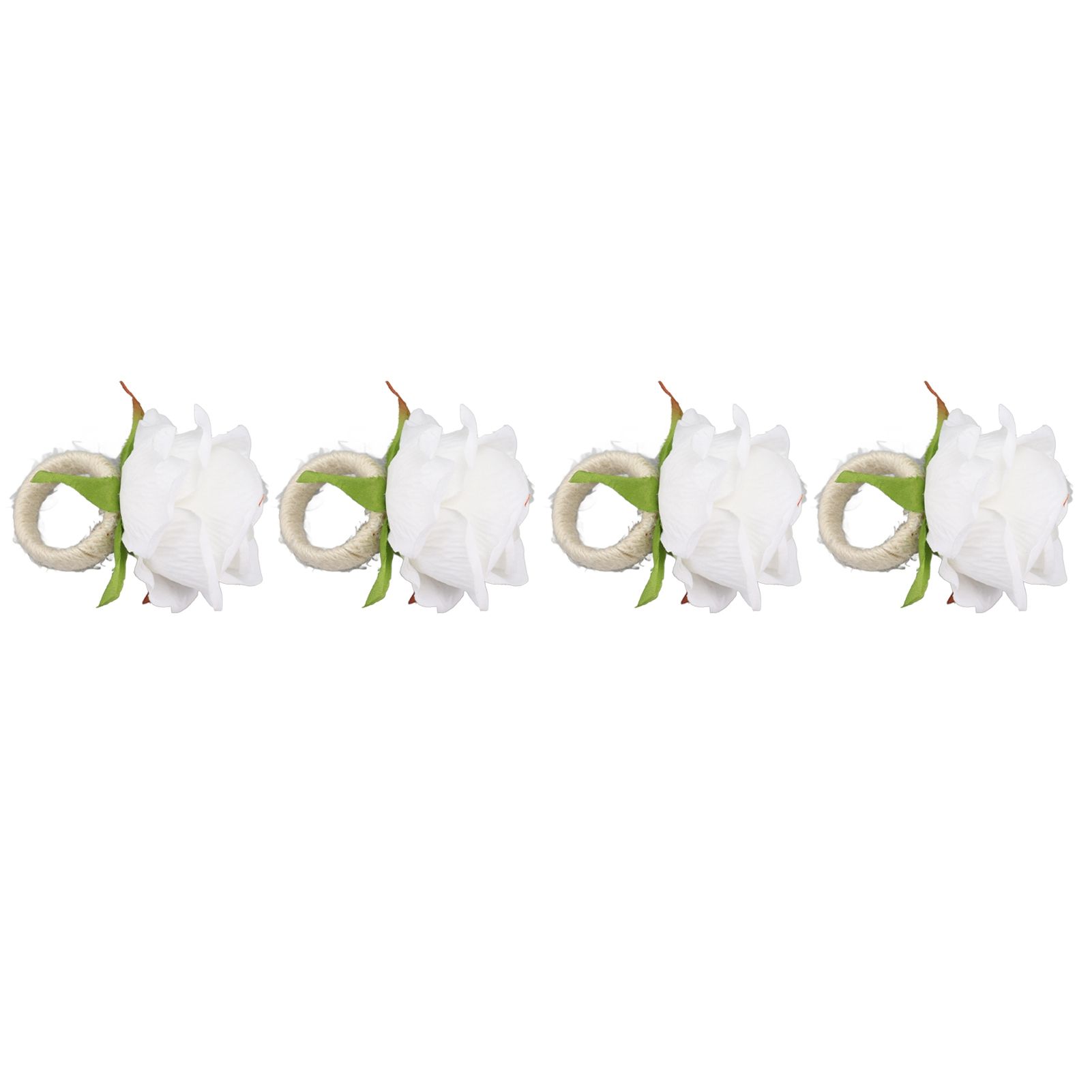 4PCS Rose Napkin Ring Simulated Plastic Reusable Vine Design Napkin Holder view 7